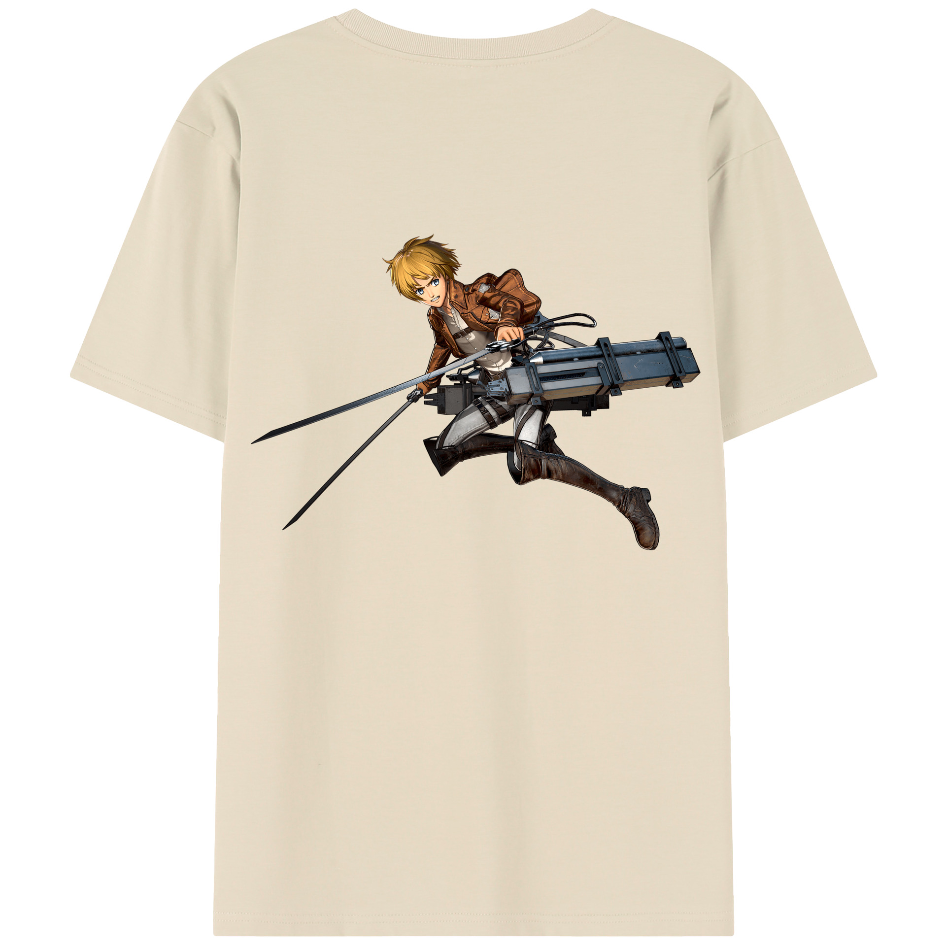 （画像用） 進撃の巨人 アルミン·アルレルト Attack on Titan Armin Arlert 綿100％半袖Tシャツ（背面プリント）