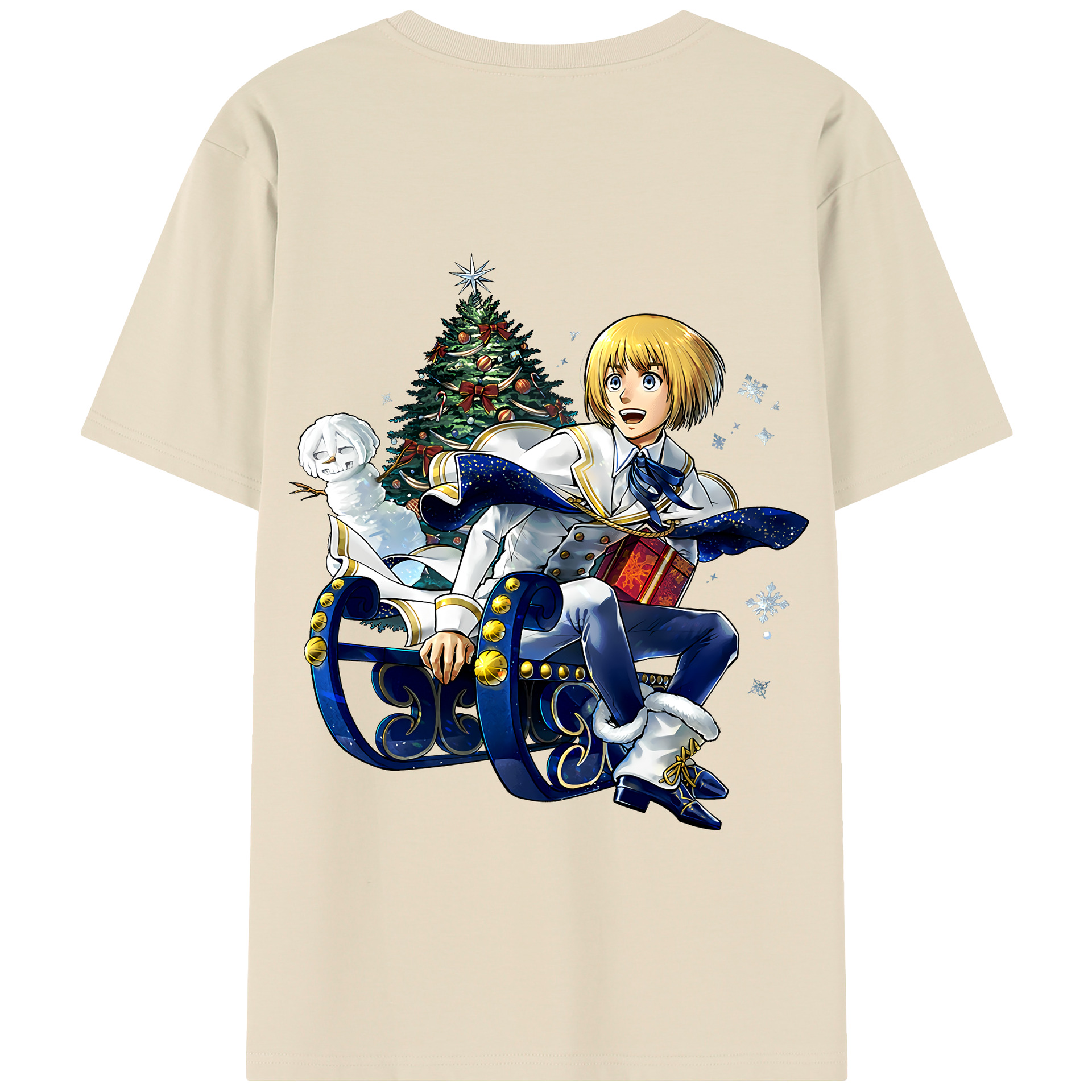 （画像用） 進撃の巨人 アルミン·アルレルト Attack on Titan Armin Arlert 綿100％半袖Tシャツ（背面プリント）