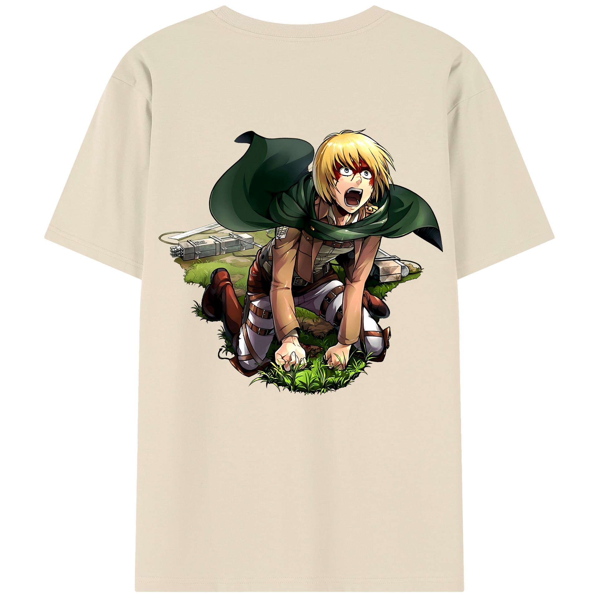 （画像用） 進撃の巨人 アルミン·アルレルト Attack on Titan Armin Arlert 綿100％半袖Tシャツ（背面プリント）