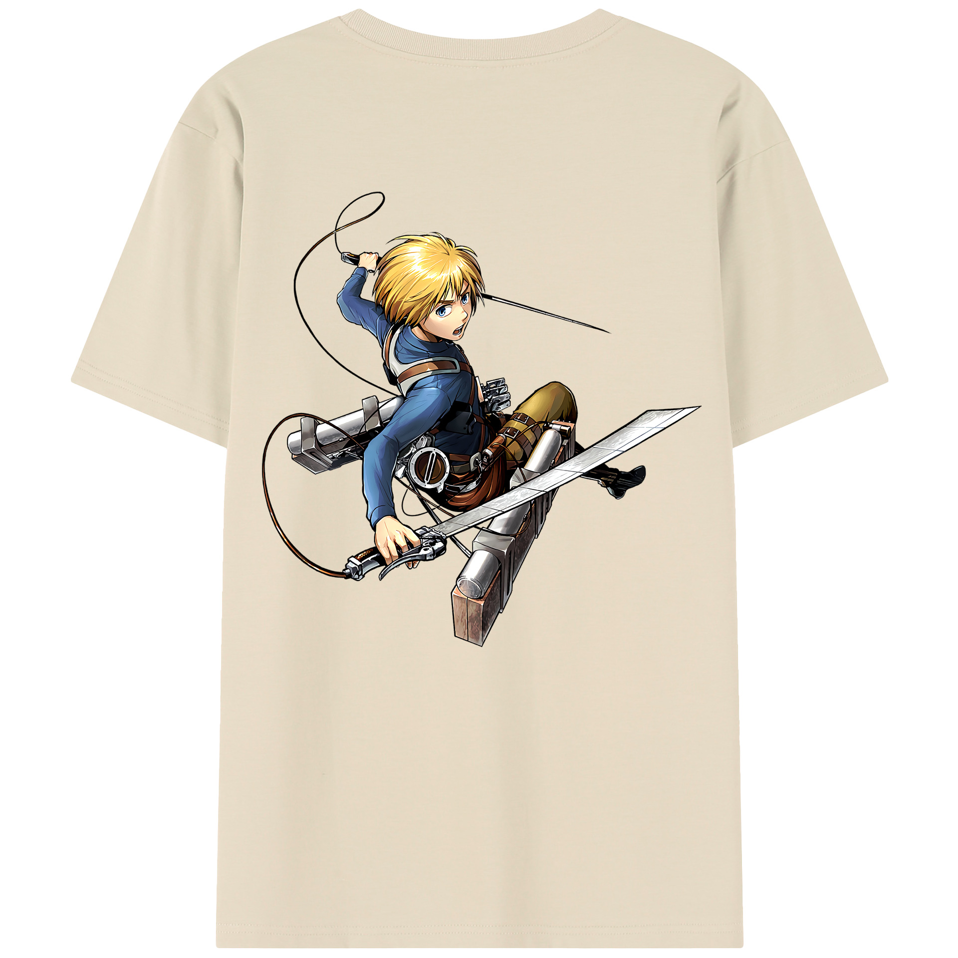 （画像用） 進撃の巨人 アルミン·アルレルト Attack on Titan Armin Arlert 綿100％半袖Tシャツ（背面プリント）