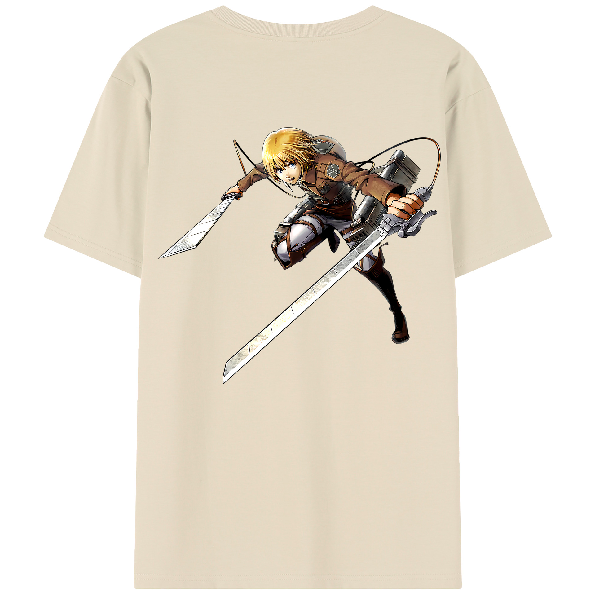 （画像用） 進撃の巨人 アルミン·アルレルト Attack on Titan Armin Arlert 綿100％半袖Tシャツ（背面プリント）