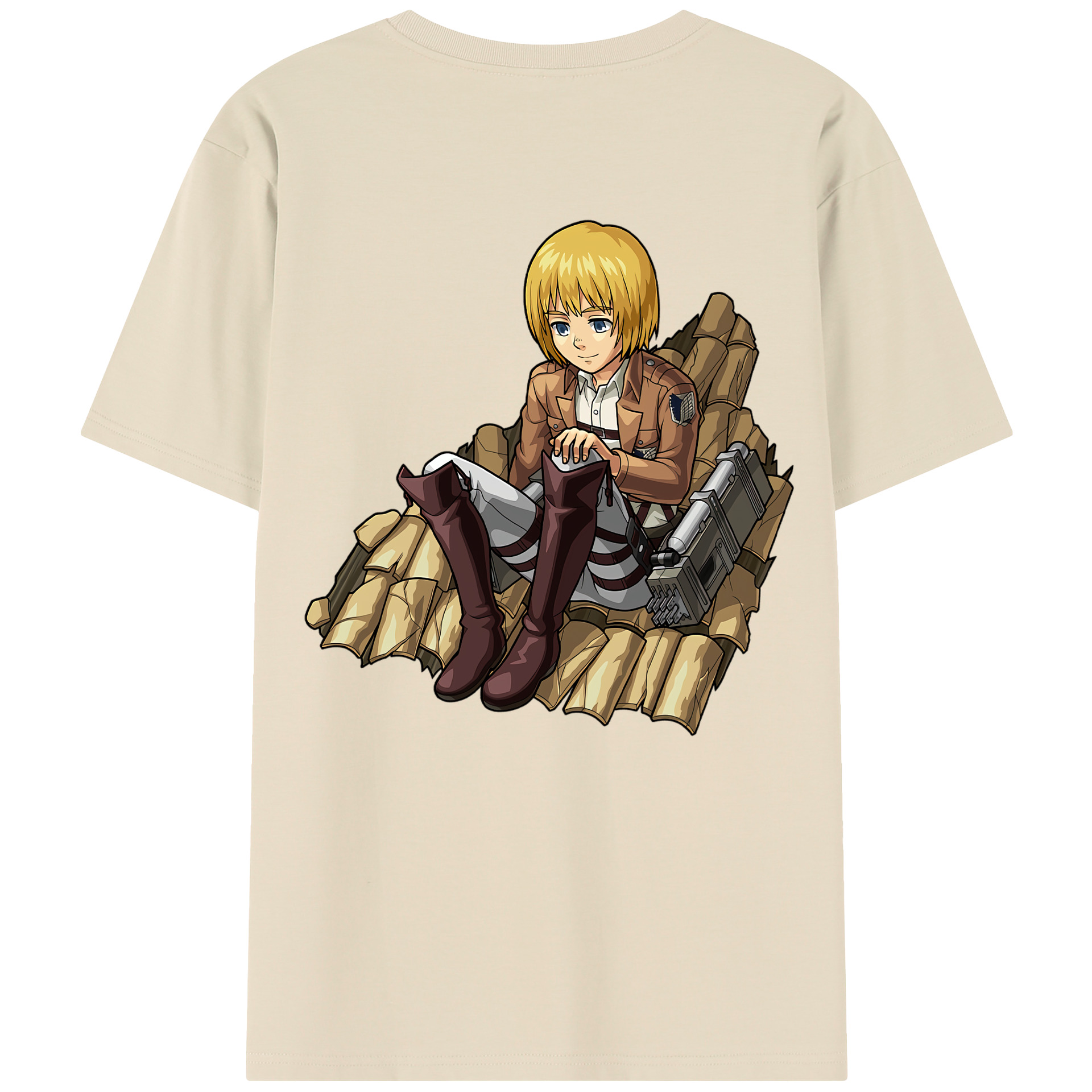 （画像用） 進撃の巨人 アルミン·アルレルト Attack on Titan Armin Arlert 綿100％半袖Tシャツ（背面プリント）