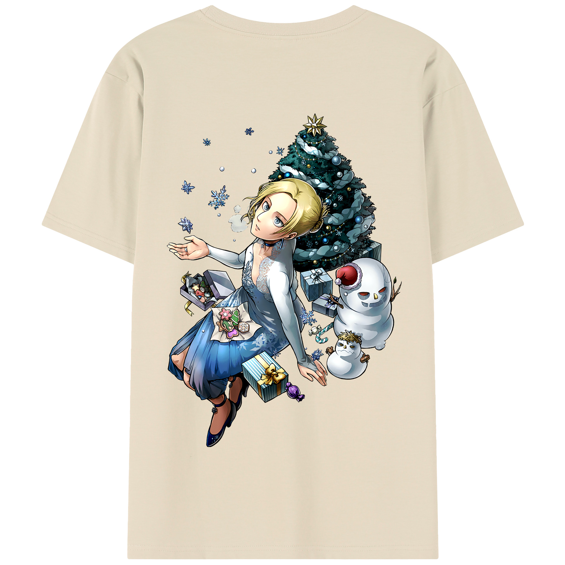 （画像用） 進撃の巨人 アニ・レオンハート Attack on Titan Annie Leonhart 綿100％半袖Tシャツ（背面プリント）