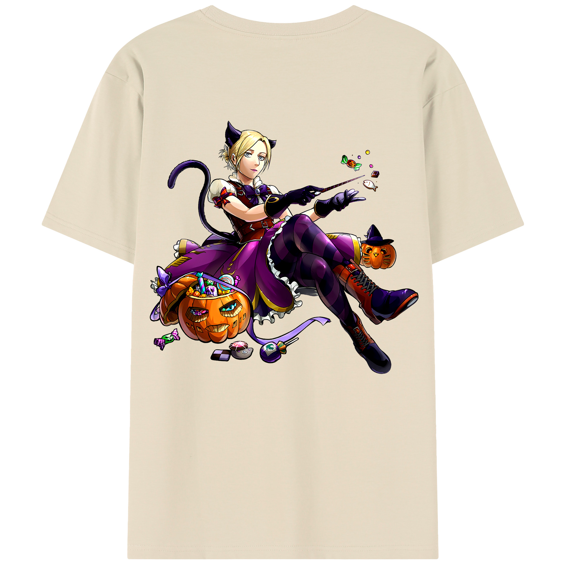 （画像用） 進撃の巨人 アニ・レオンハート Attack on Titan Annie Leonhart 綿100％半袖Tシャツ（背面プリント）
