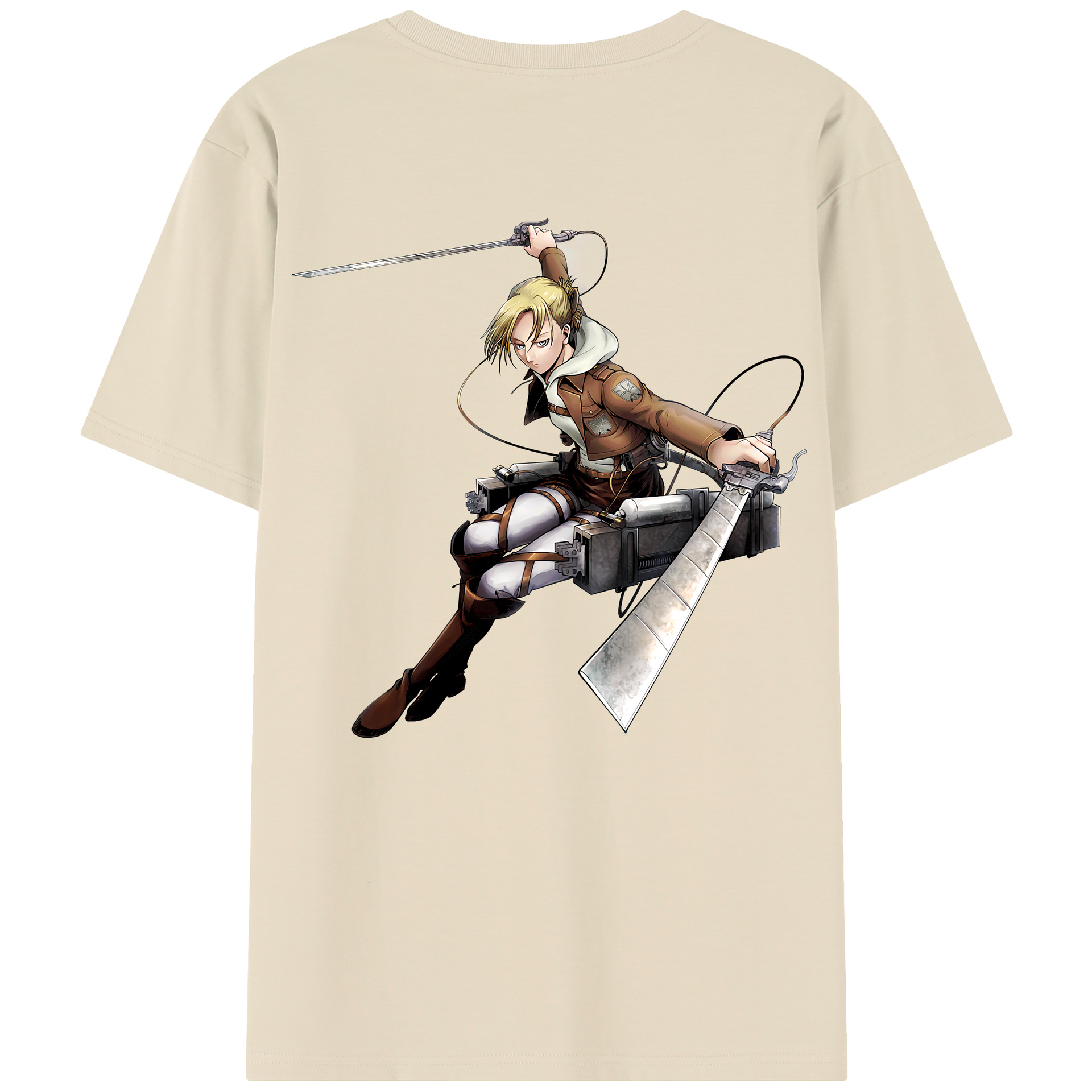 （画像用） 進撃の巨人 アニ・レオンハート Attack on Titan Annie Leonhart 綿100％半袖Tシャツ（背面プリント）