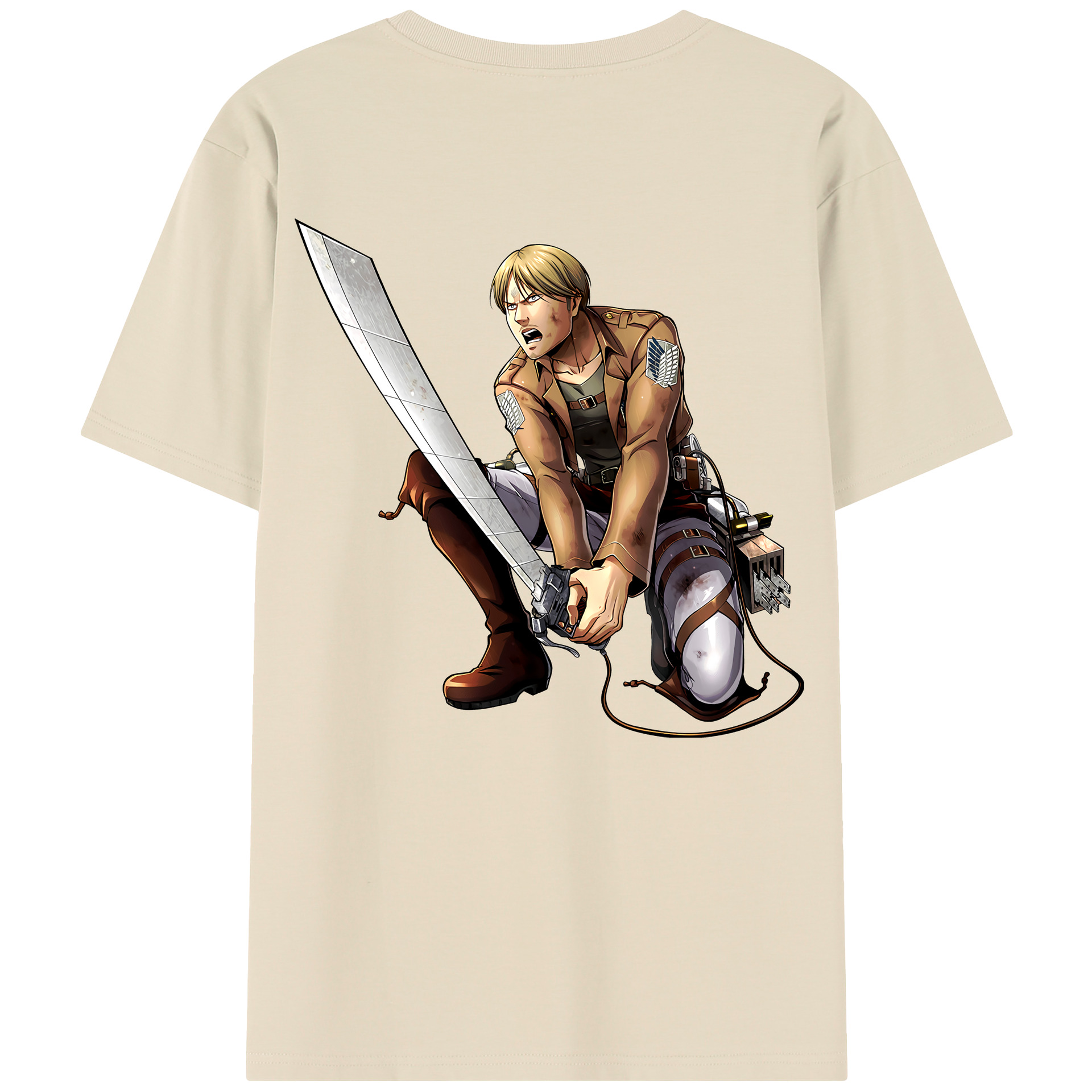 （画像用） 進撃の巨人 ミケ·ザカリアス Attack on Titan Mike Zakarius 綿100％半袖Tシャツ（背面プリント）