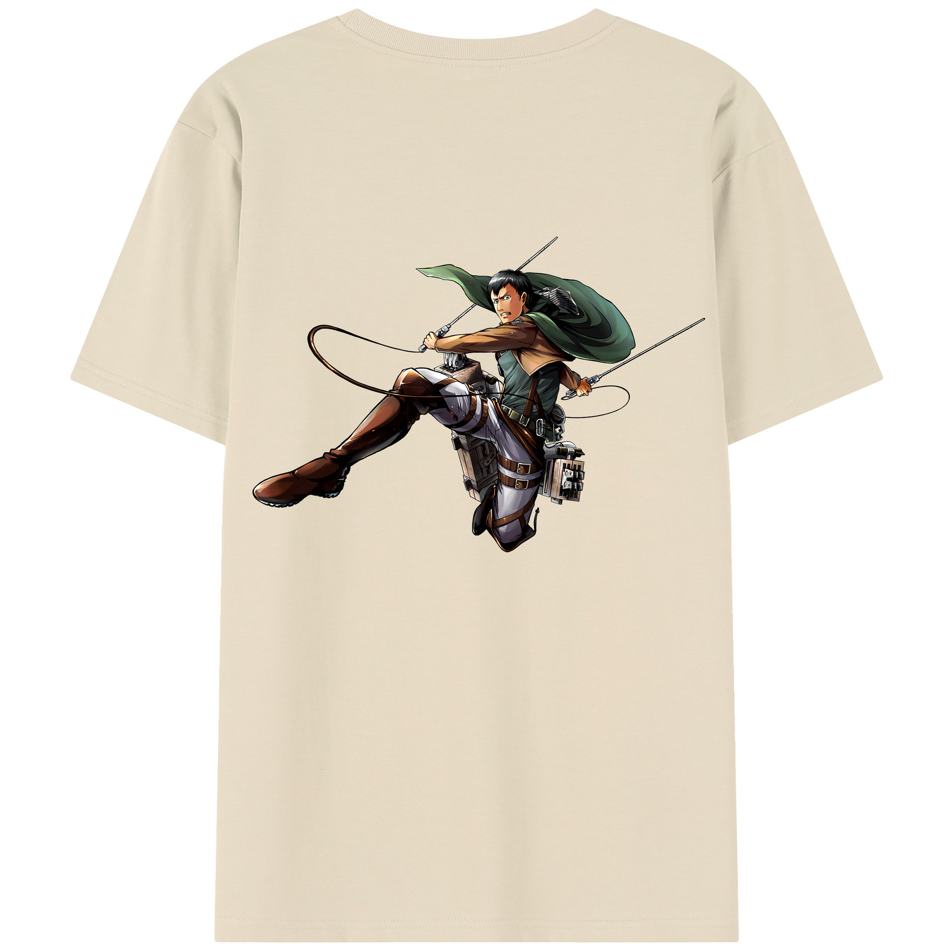 （画像用） 進撃の巨人 ベルトルト・フーバー Attack on Titan Bertholdt Hoover 綿100％半袖Tシャツ（背面プリント）