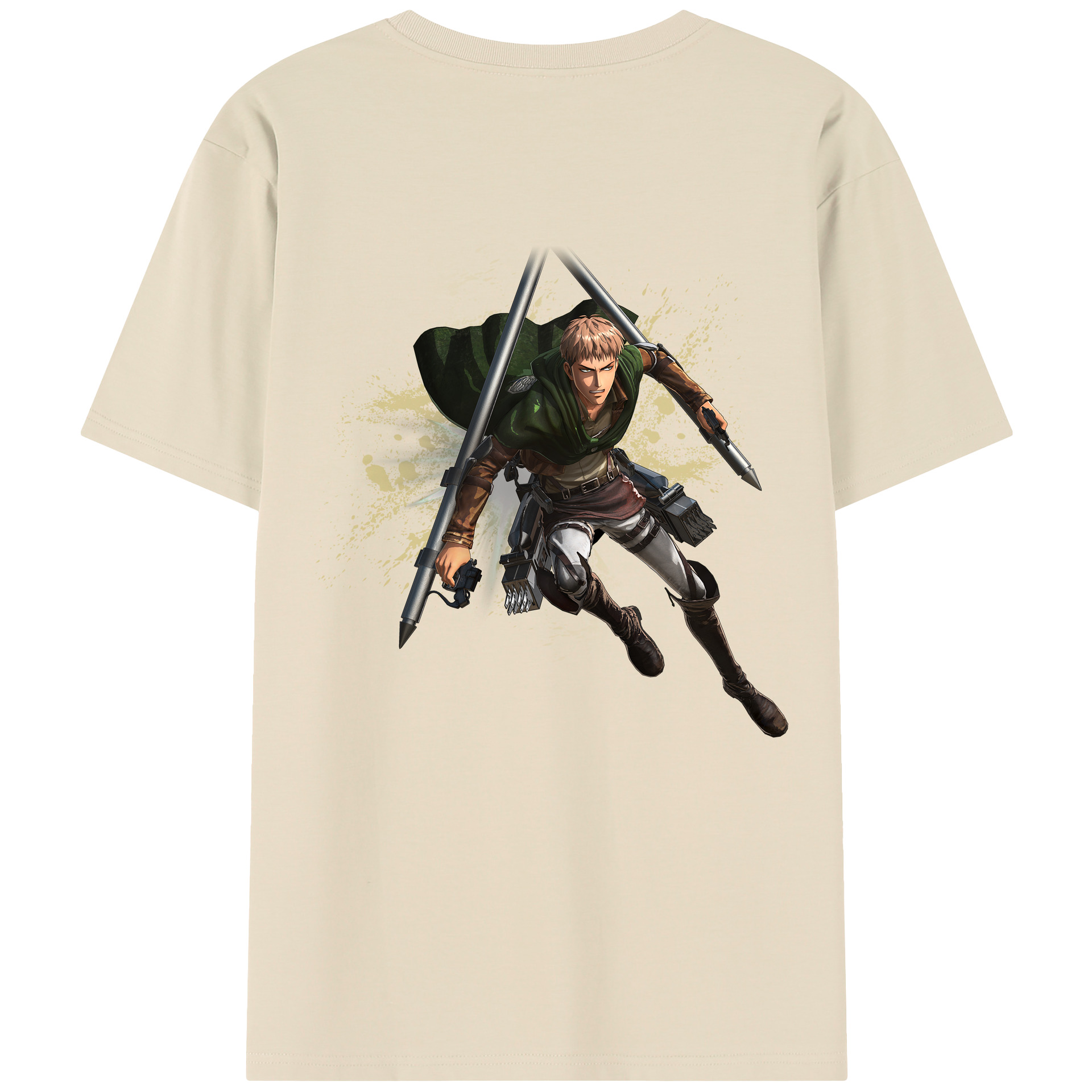 （画像用） 進撃の巨人 ジャン・キルシュタイン Attack on Titan Jean Kirstein 綿100％半袖Tシャツ（背面プリント）