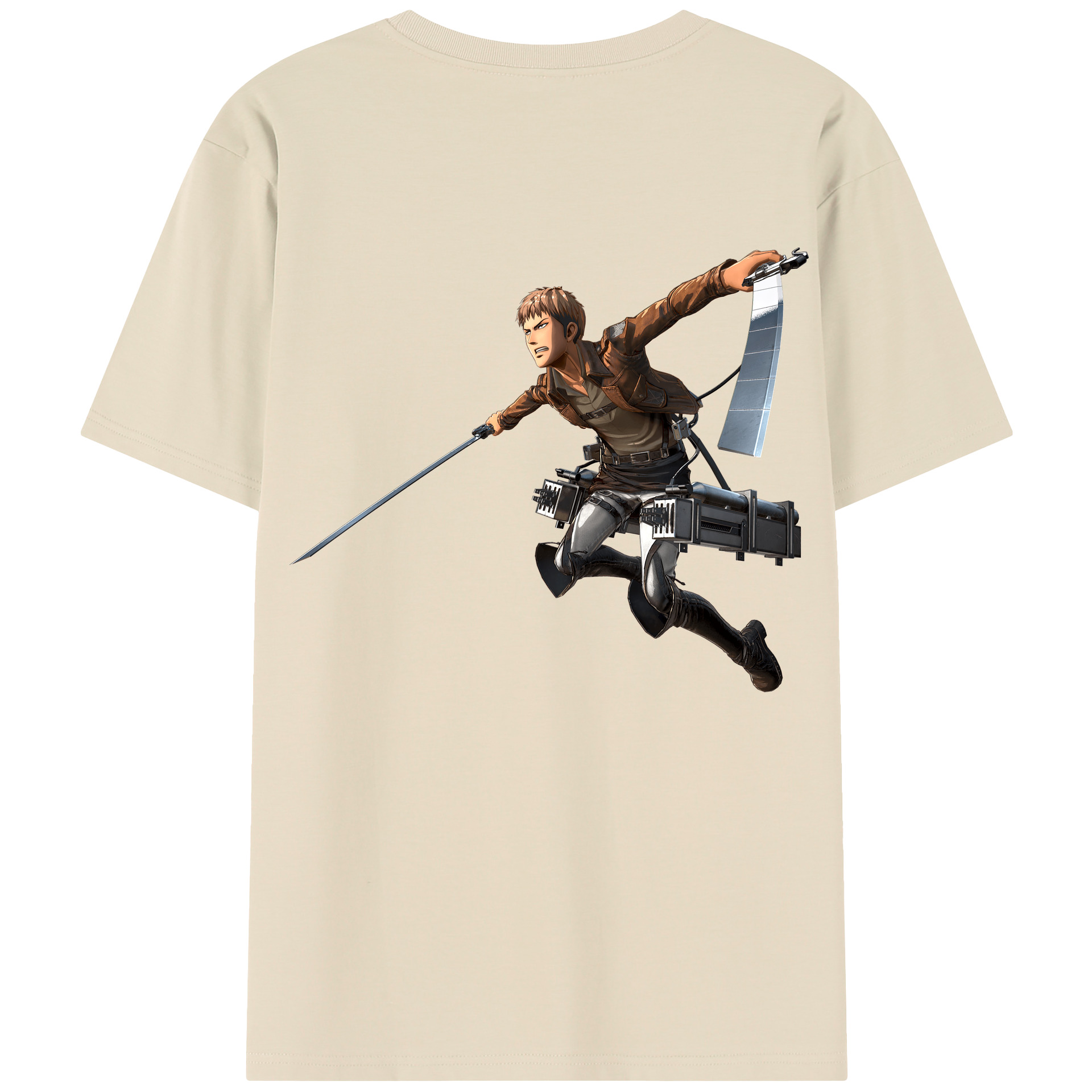 （画像用） 進撃の巨人 ジャン・キルシュタイン Attack on Titan Jean Kirstein 綿100％半袖Tシャツ（背面プリント）