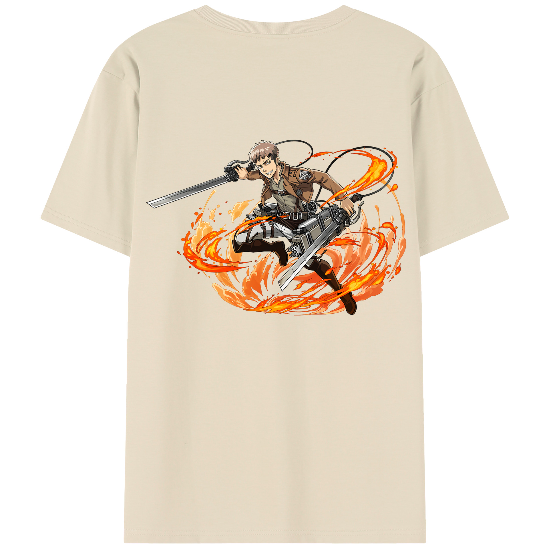 （画像用） 進撃の巨人 ジャン・キルシュタイン Attack on Titan Jean Kirstein 綿100％半袖Tシャツ（背面プリント）
