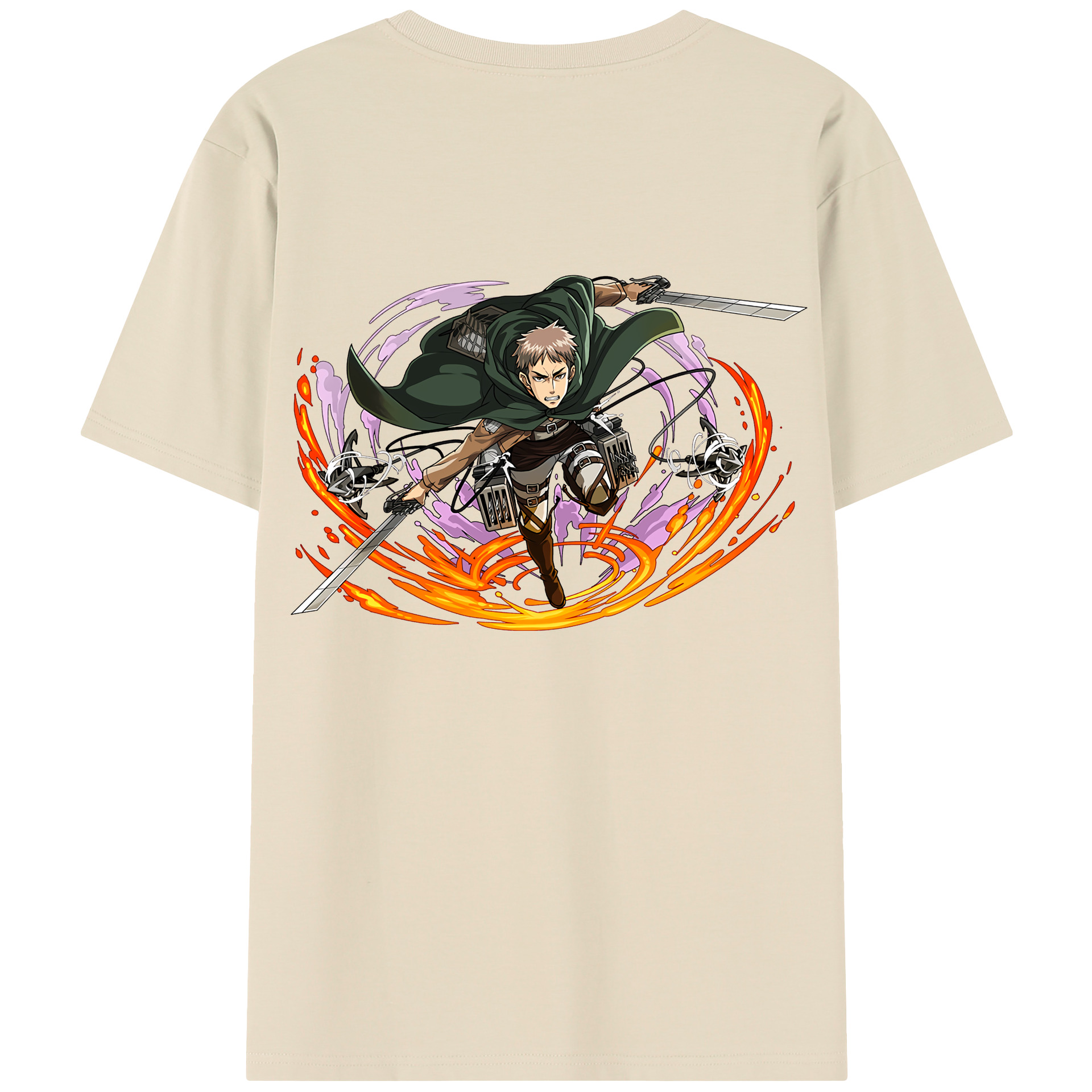 （画像用） 進撃の巨人 ジャン・キルシュタイン Attack on Titan Jean Kirstein 綿100％半袖Tシャツ（背面プリント）