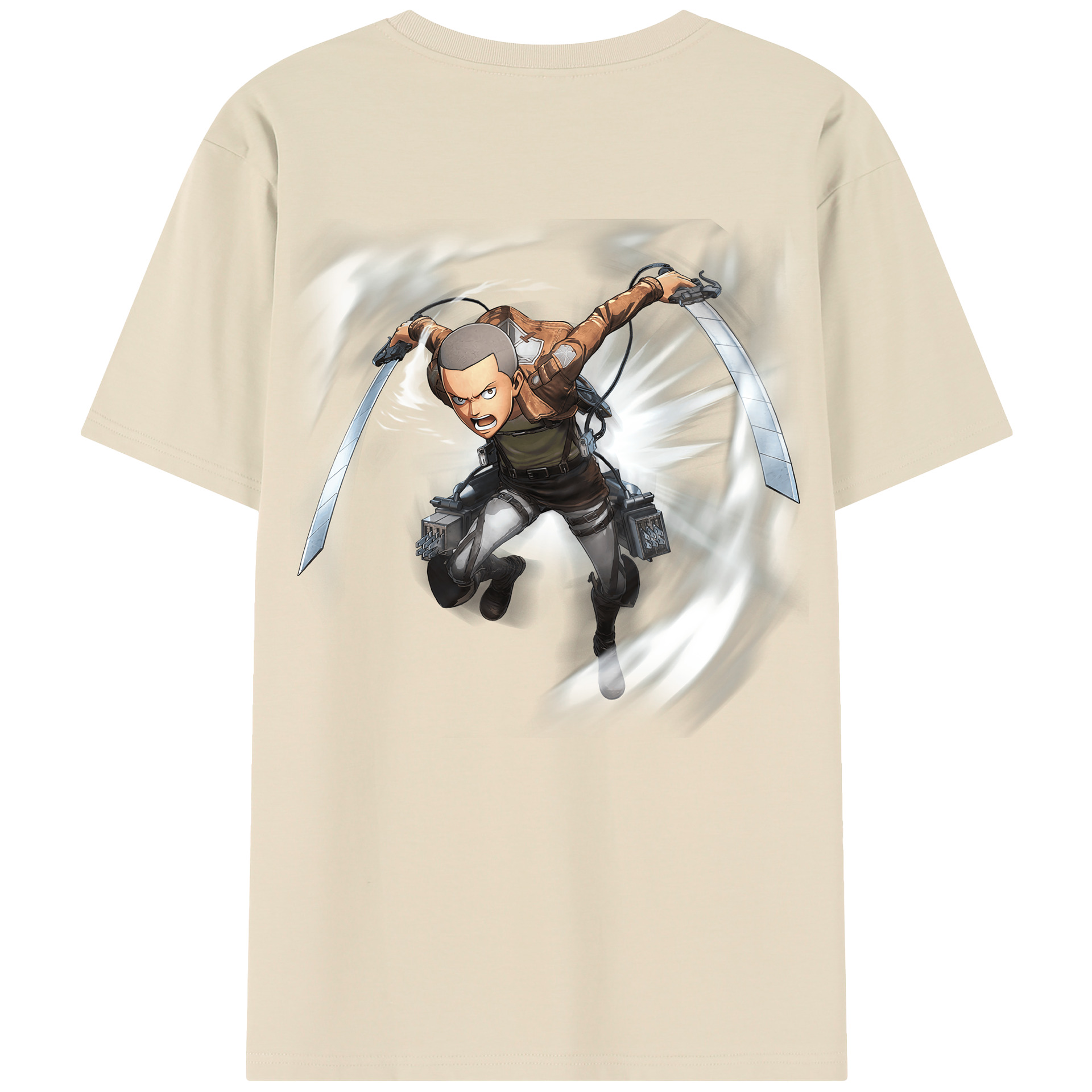 （画像用） 進撃の巨人 コニー·スプリンガー Attack on Titan Connie Springer 綿100％半袖Tシャツ（背面プリント）