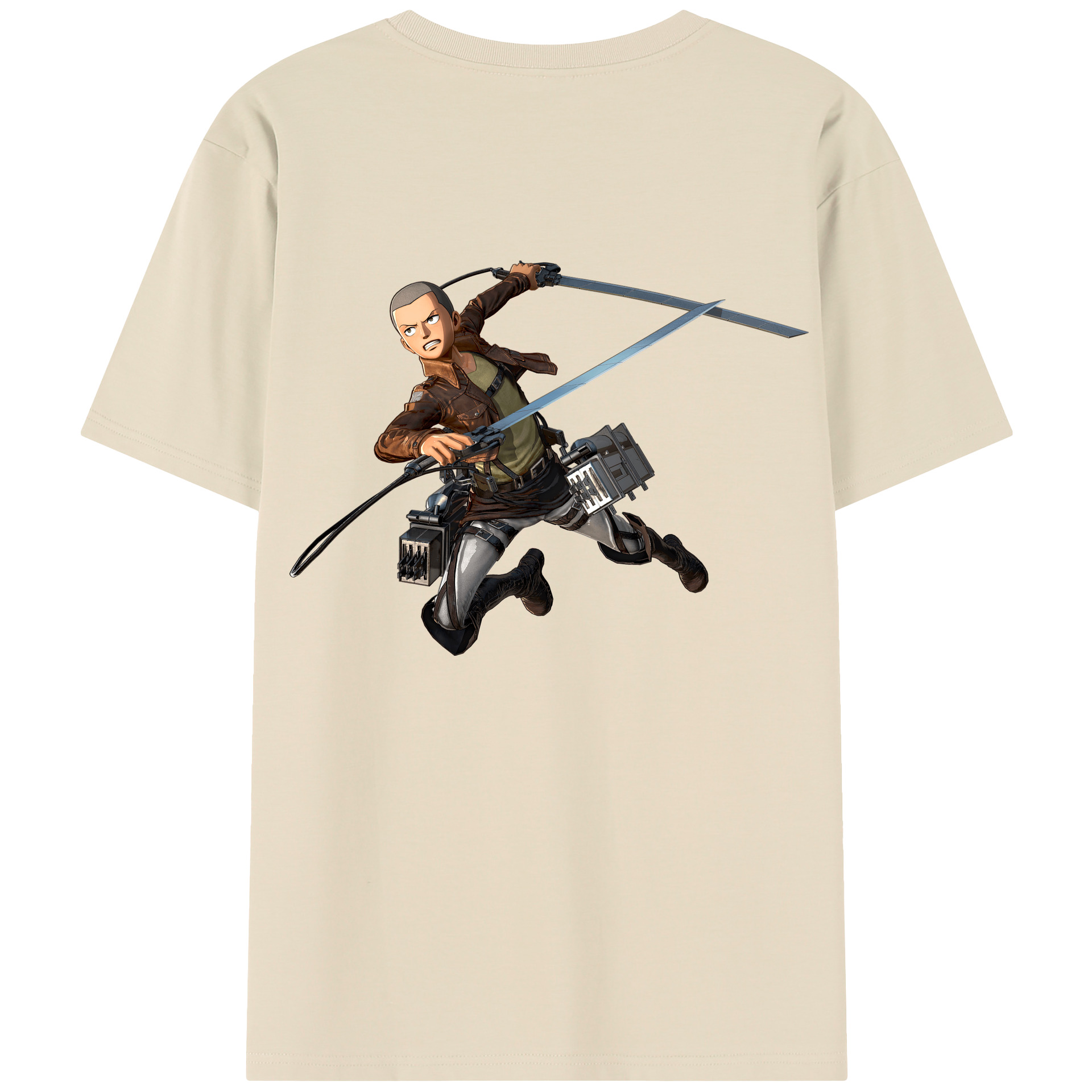 （画像用） 進撃の巨人 コニー·スプリンガー Attack on Titan Connie Springer 綿100％半袖Tシャツ（背面プリント）
