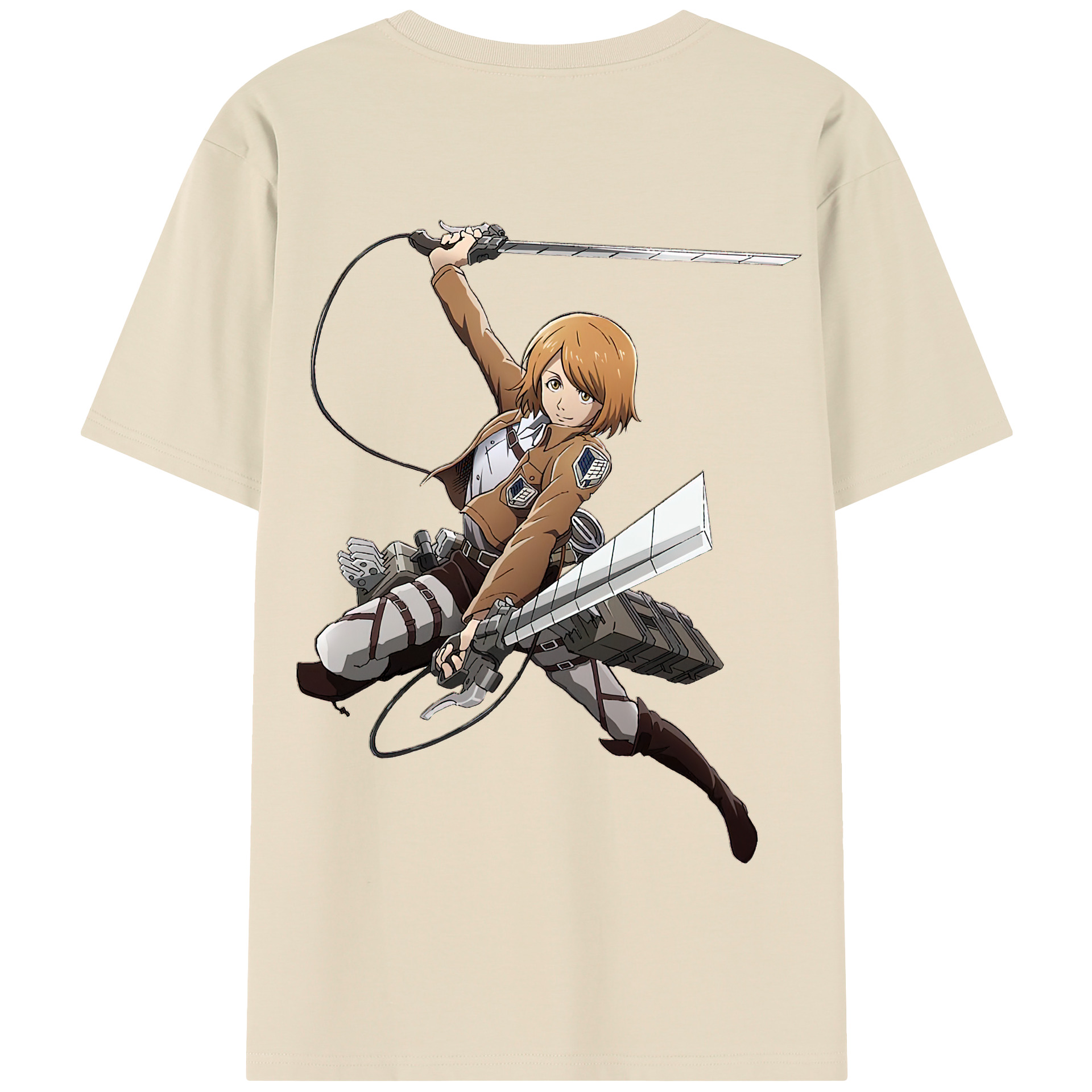 （画像用） 進撃の巨人 ペトラ·ラル Attack on Titan Petra Rall 綿100％半袖Tシャツ（背面プリント）