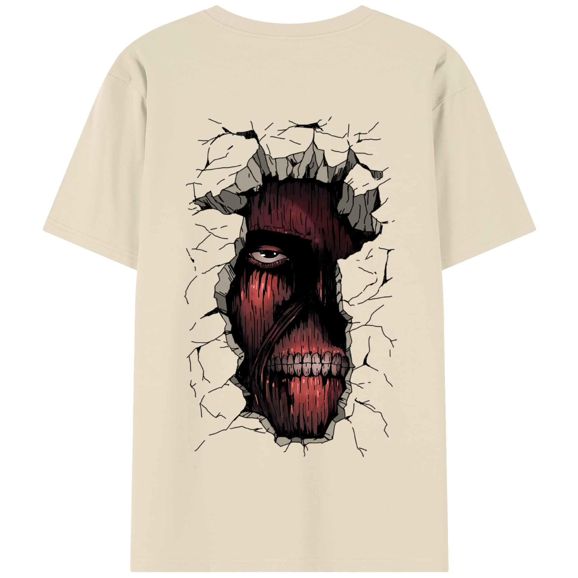 （画像用） 進撃の巨人 Attack on Titan 綿100％半袖Tシャツ（背面プリント）