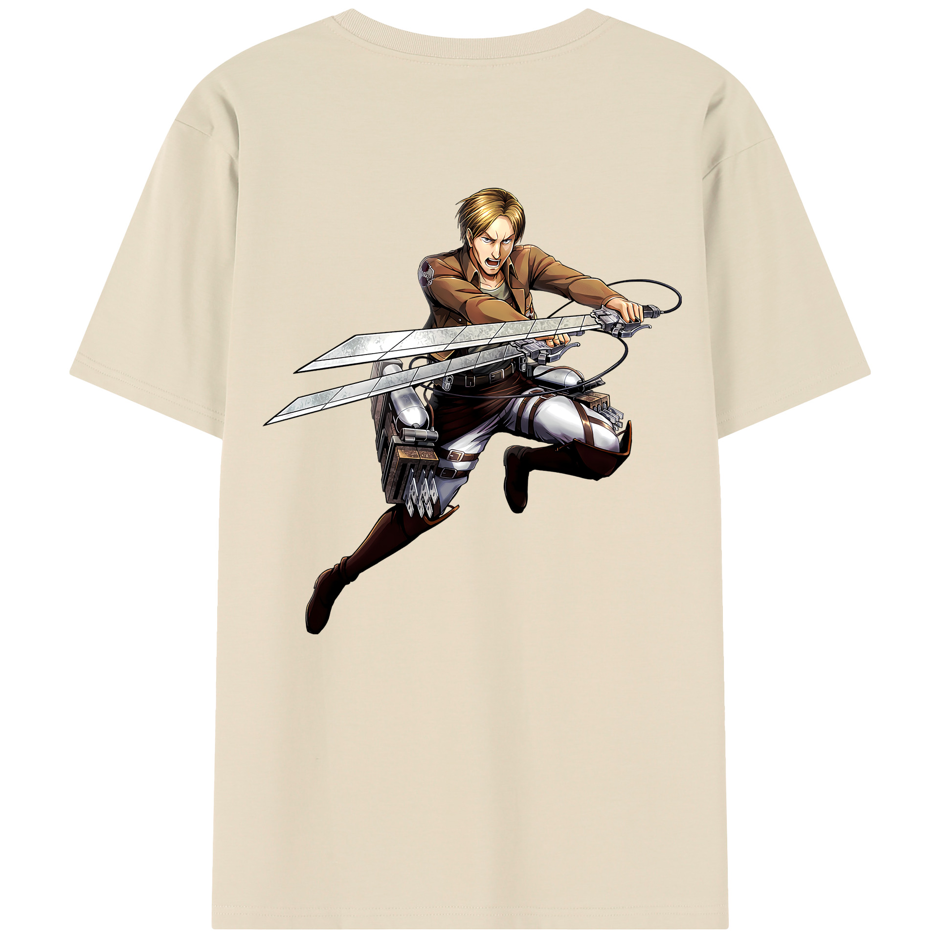 （画像用） 進撃の巨人 Attack on Titan 綿100％半袖Tシャツ（背面プリント）