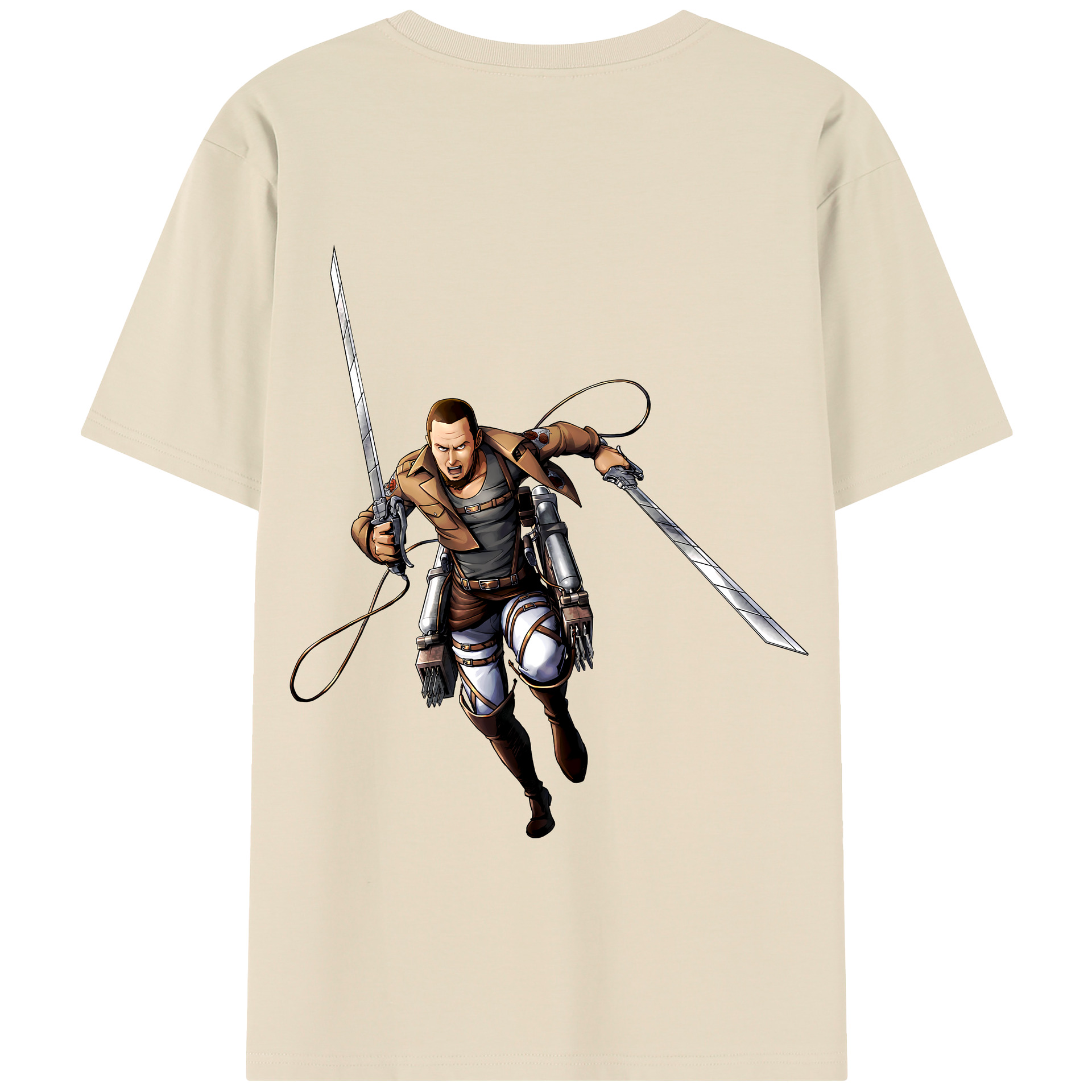 （画像用） 進撃の巨人 Attack on Titan 綿100％半袖Tシャツ（背面プリント）