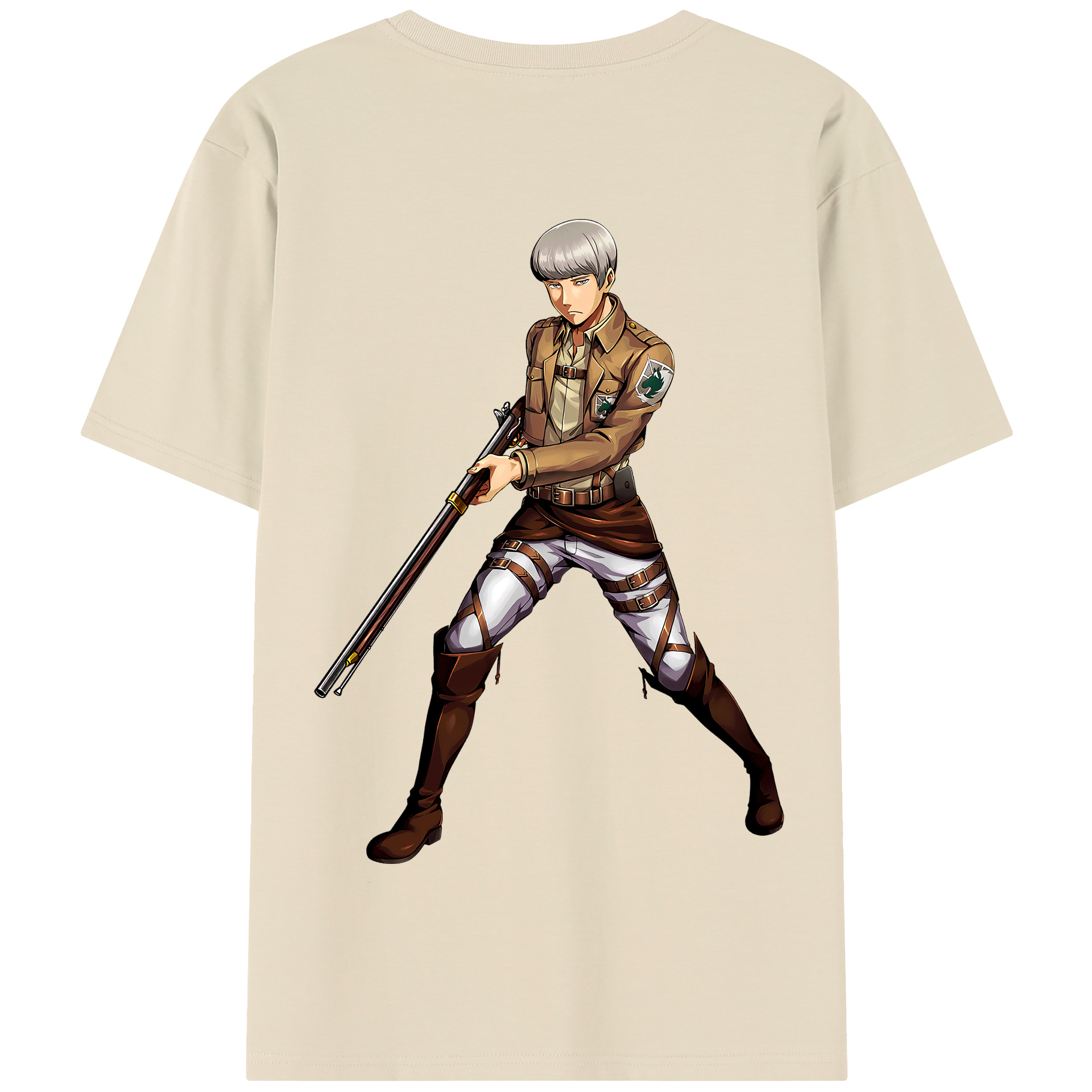 （画像用） 進撃の巨人 Attack on Titan 綿100％半袖Tシャツ（背面プリント）