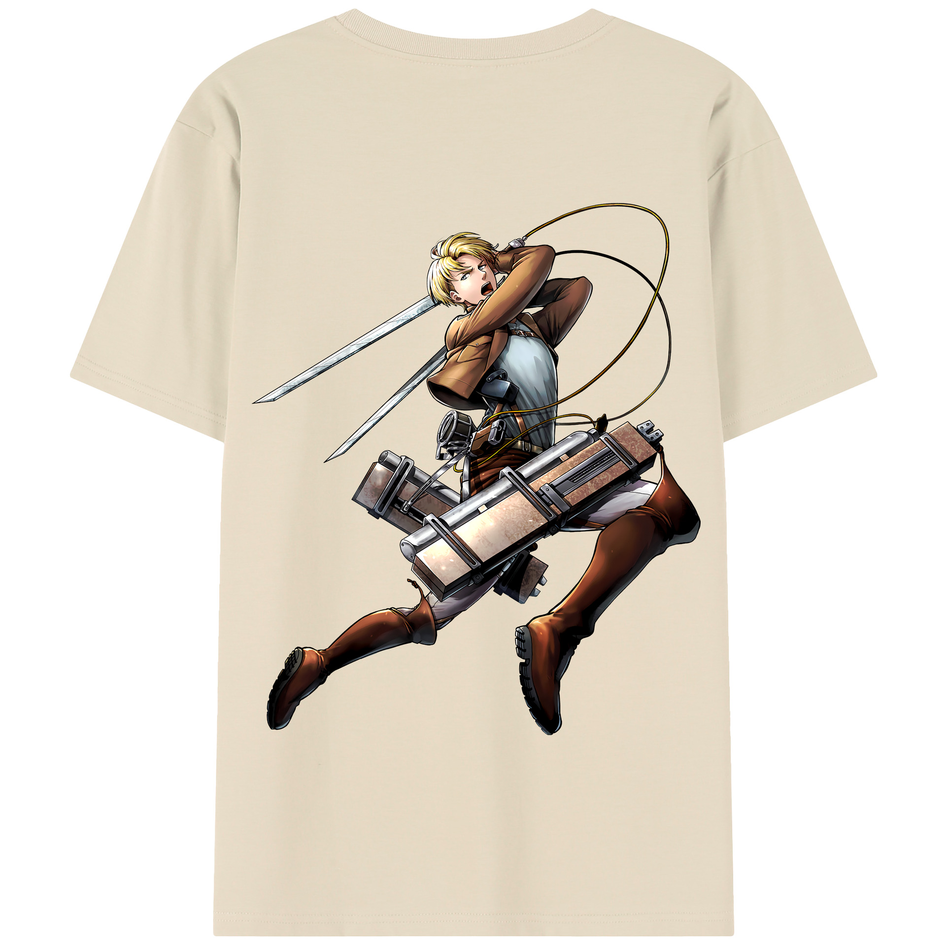 （画像用） 進撃の巨人 Attack on Titan 綿100％半袖Tシャツ（背面プリント）