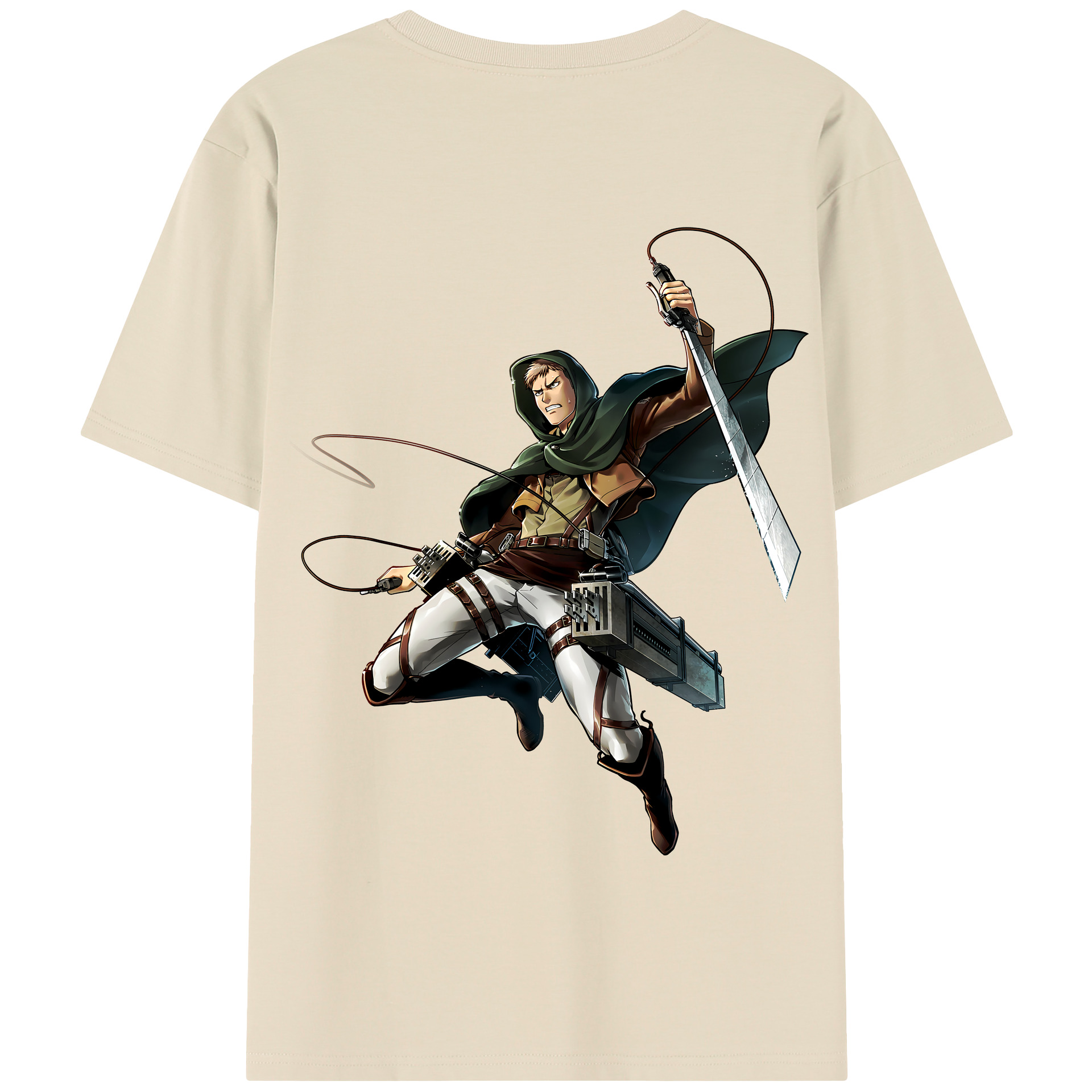 （画像用） 進撃の巨人 Attack on Titan 綿100％半袖Tシャツ（背面プリント）