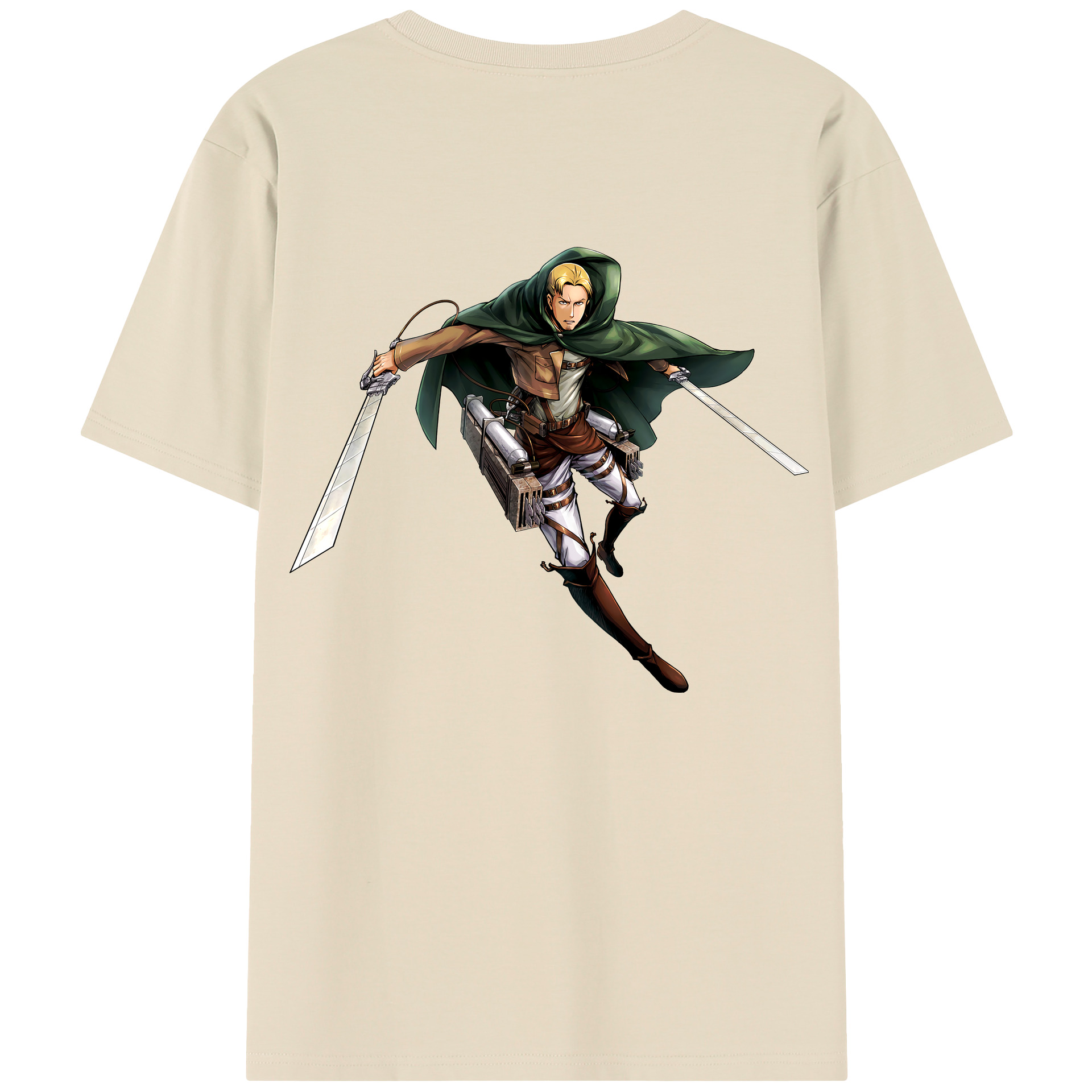 （画像用） 進撃の巨人 Attack on Titan 綿100％半袖Tシャツ（背面プリント）