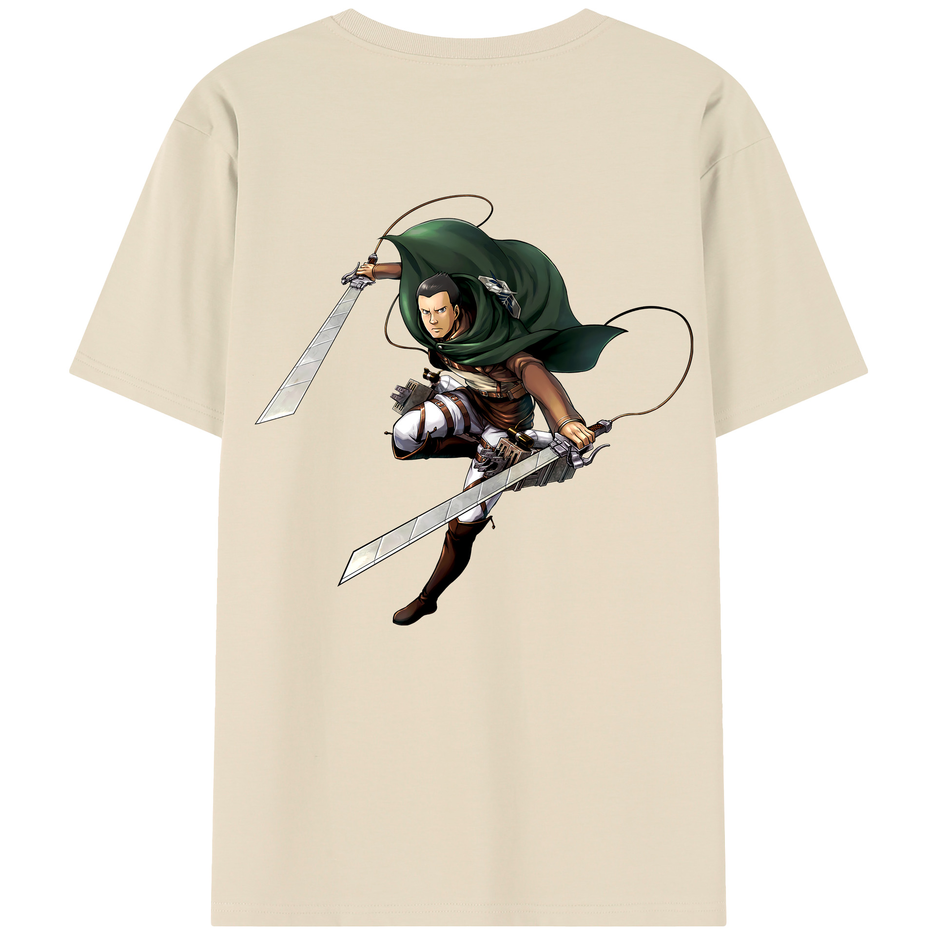（画像用） 進撃の巨人 Attack on Titan 綿100％半袖Tシャツ（背面プリント）