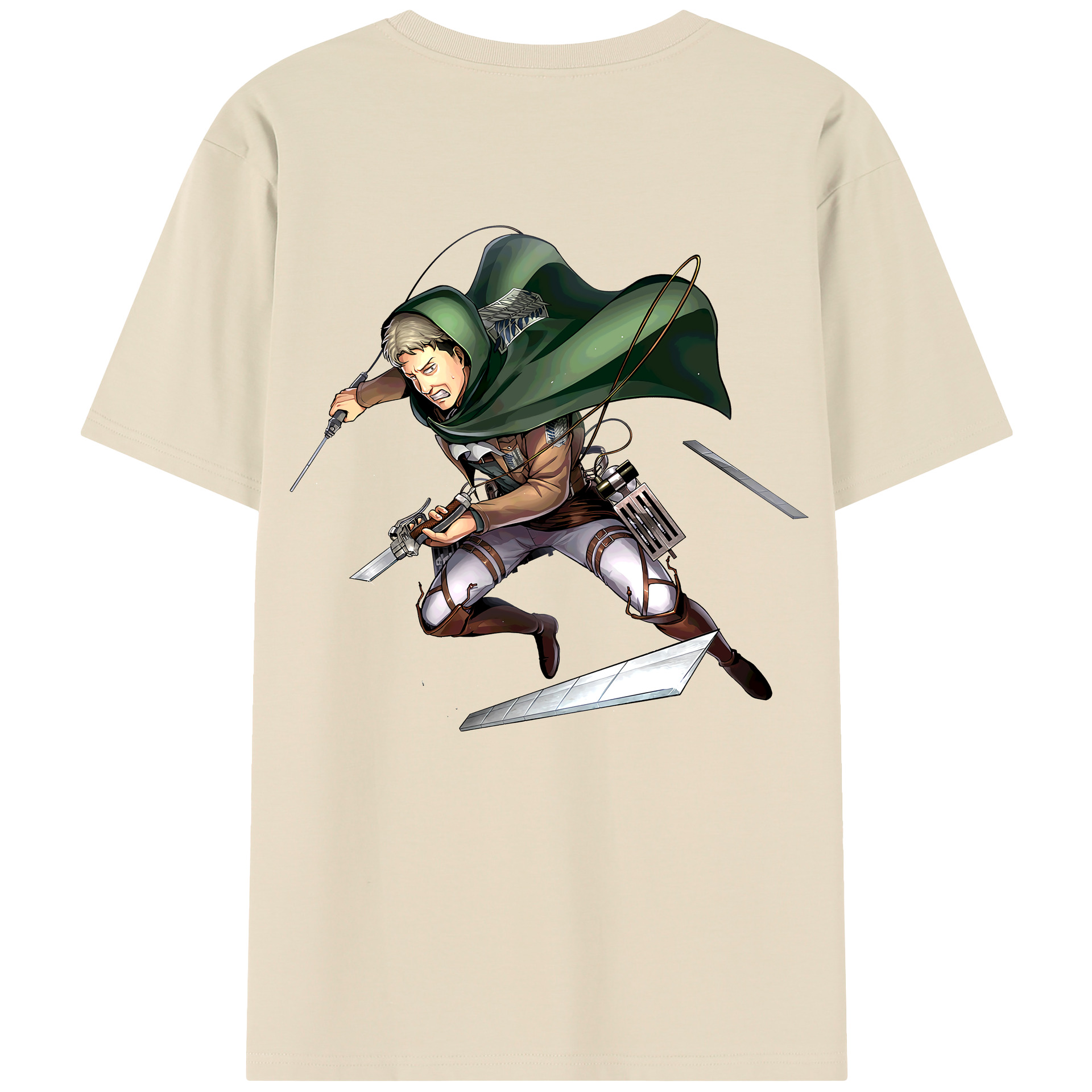 （画像用） 進撃の巨人 Attack on Titan 綿100％半袖Tシャツ（背面プリント）