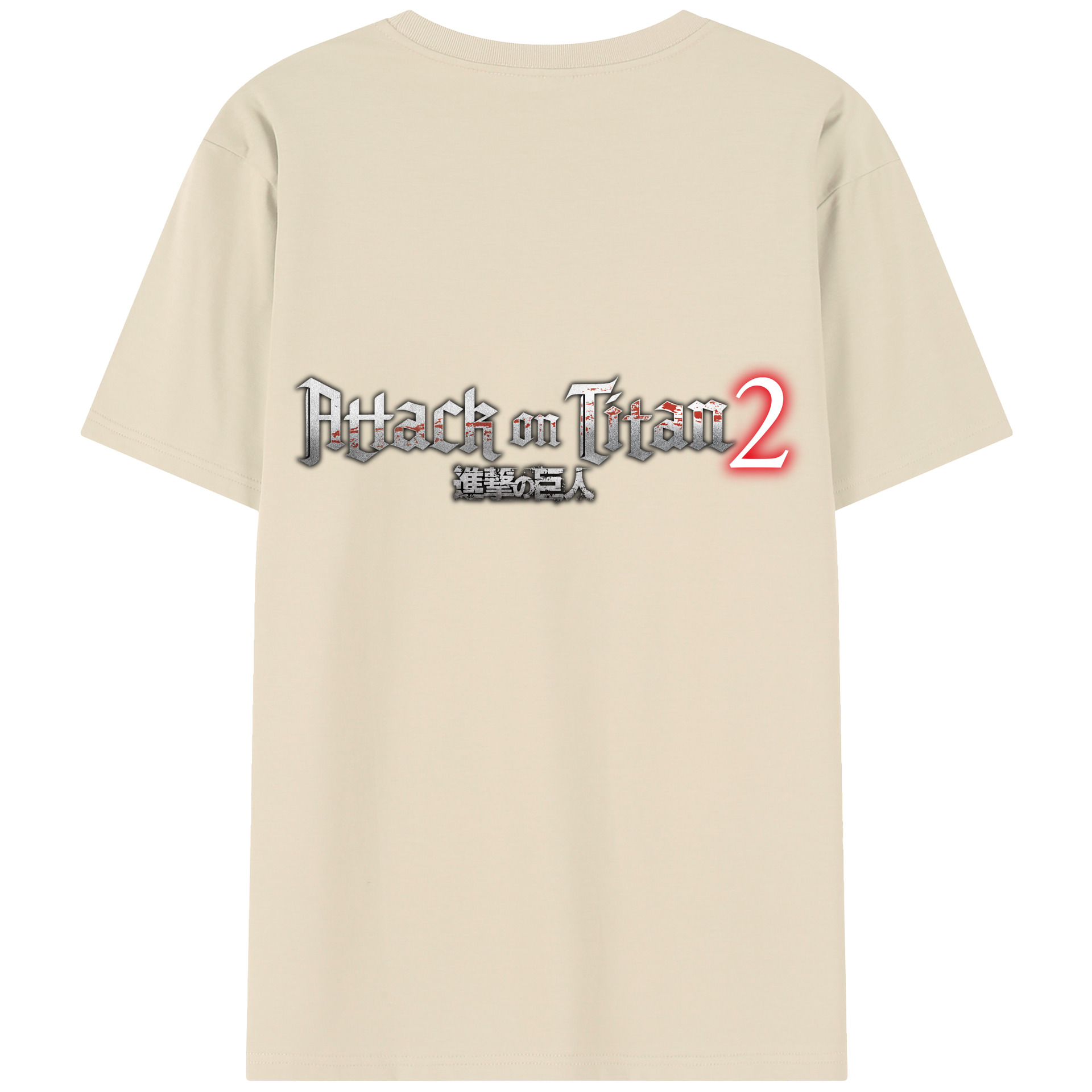 （画像用） 進撃の巨人 Attack on Titan 綿100％半袖Tシャツ（背面プリント）