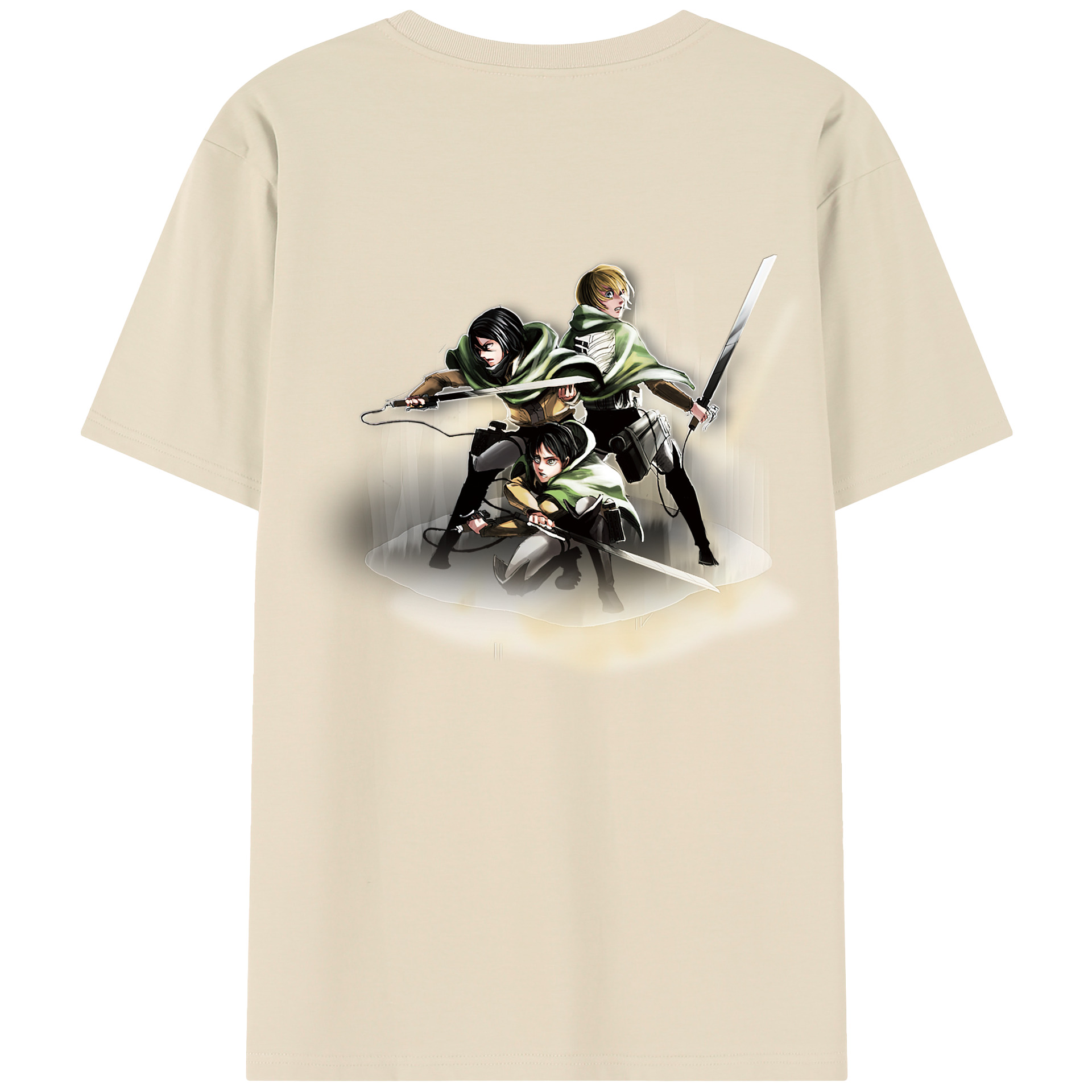 （画像用） 進撃の巨人 Attack on Titan 綿100％半袖Tシャツ（背面プリント）
