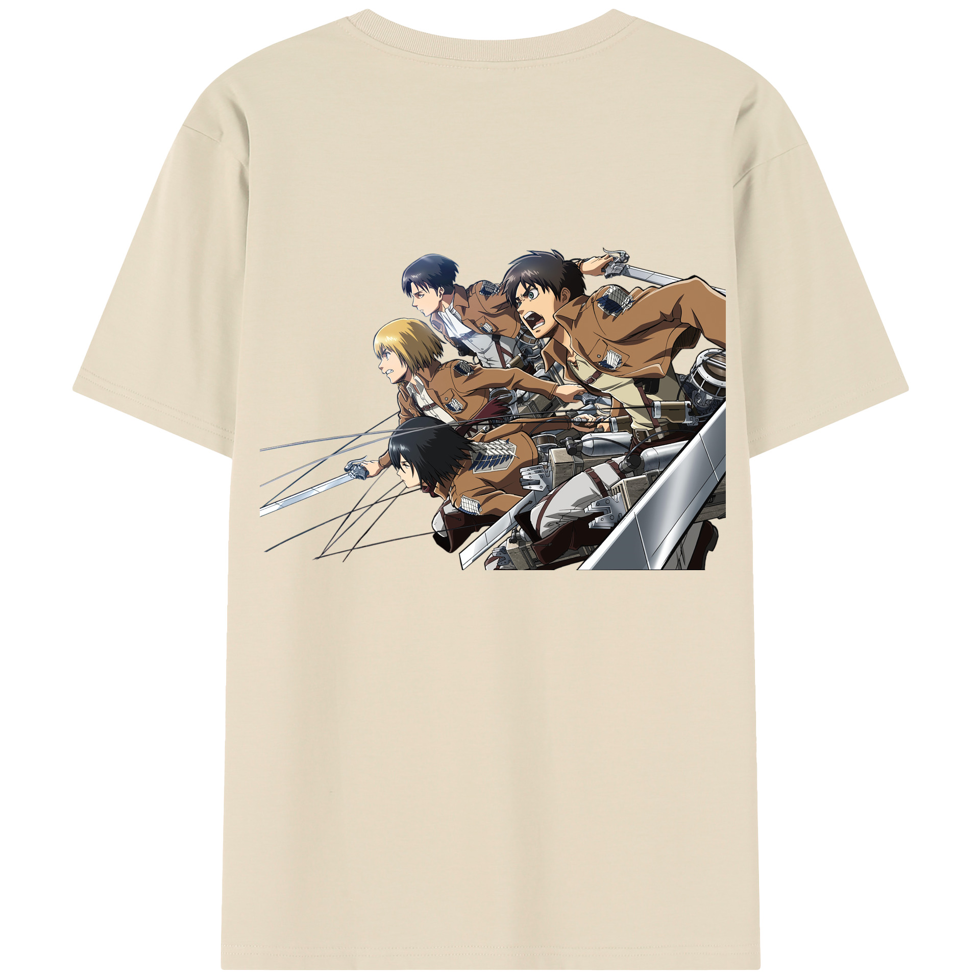 （画像用） 進撃の巨人 Attack on Titan 綿100％半袖Tシャツ（背面プリント）