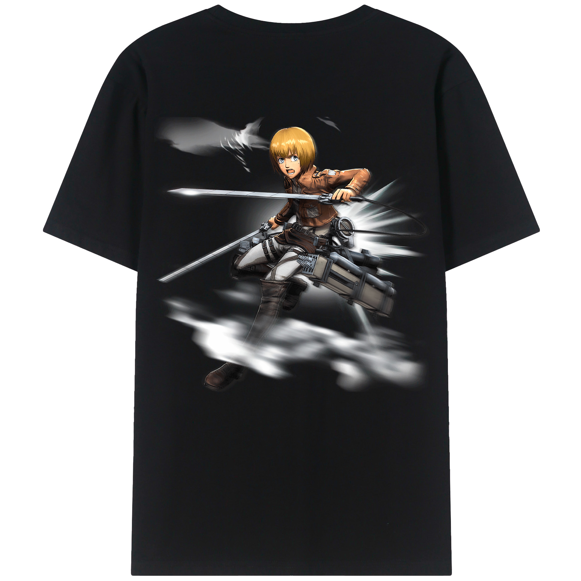 （画像用） 進撃の巨人 アルミン·アルレルト Attack on Titan Armin Arlert 綿100％半袖Tシャツ（背面プリント）