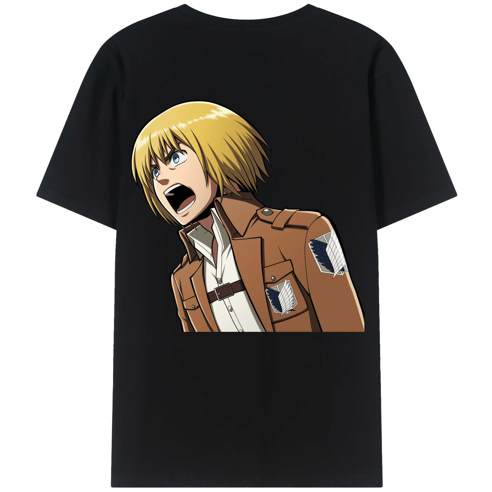 （画像用） 進撃の巨人 アルミン·アルレルト Attack on Titan Armin Arlert 綿100％半袖Tシャツ（背面プリント）