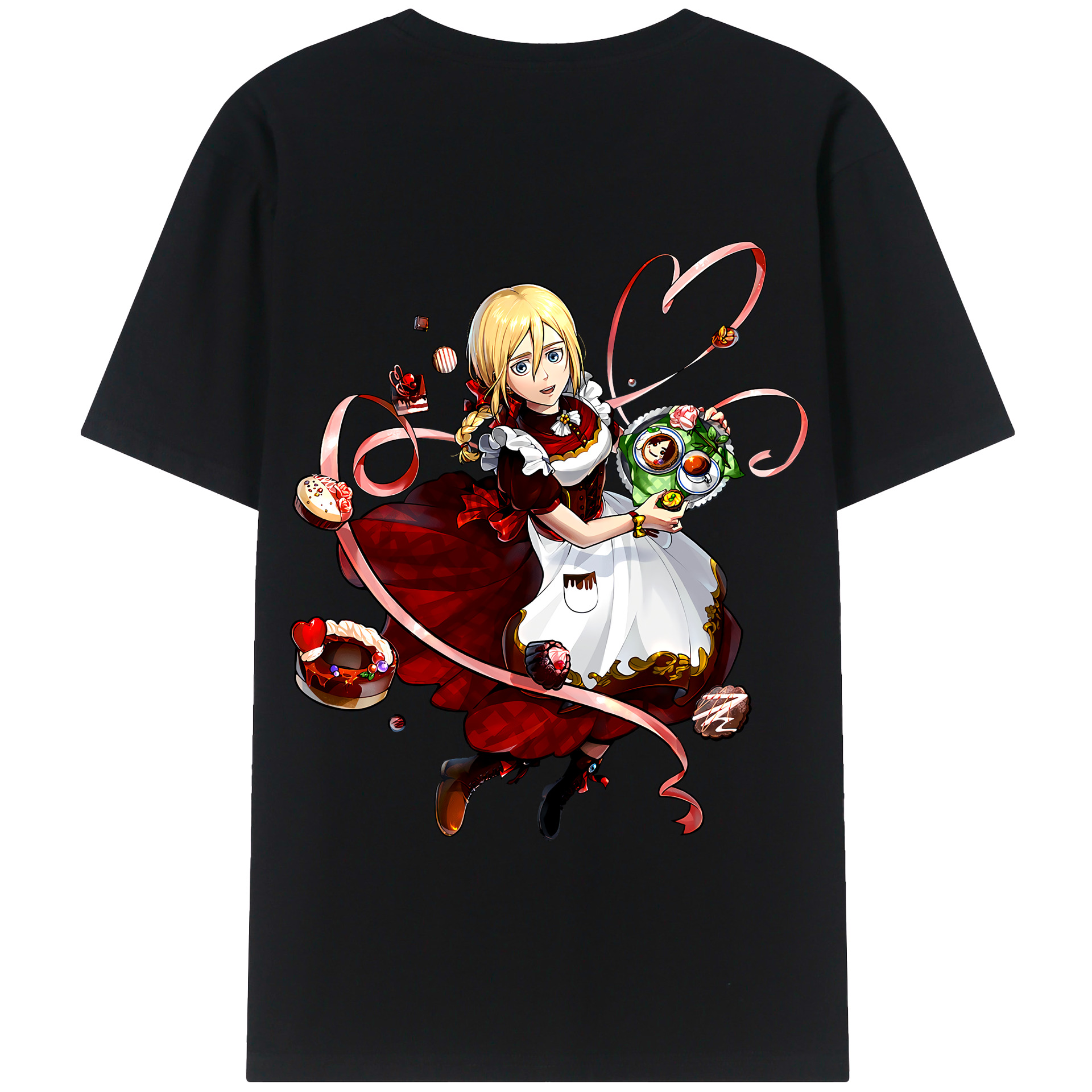 （画像用） 進撃の巨人 クリスタ·レンズ Attack on Titan Christa Lenz 綿100％半袖Tシャツ（背面プリント）