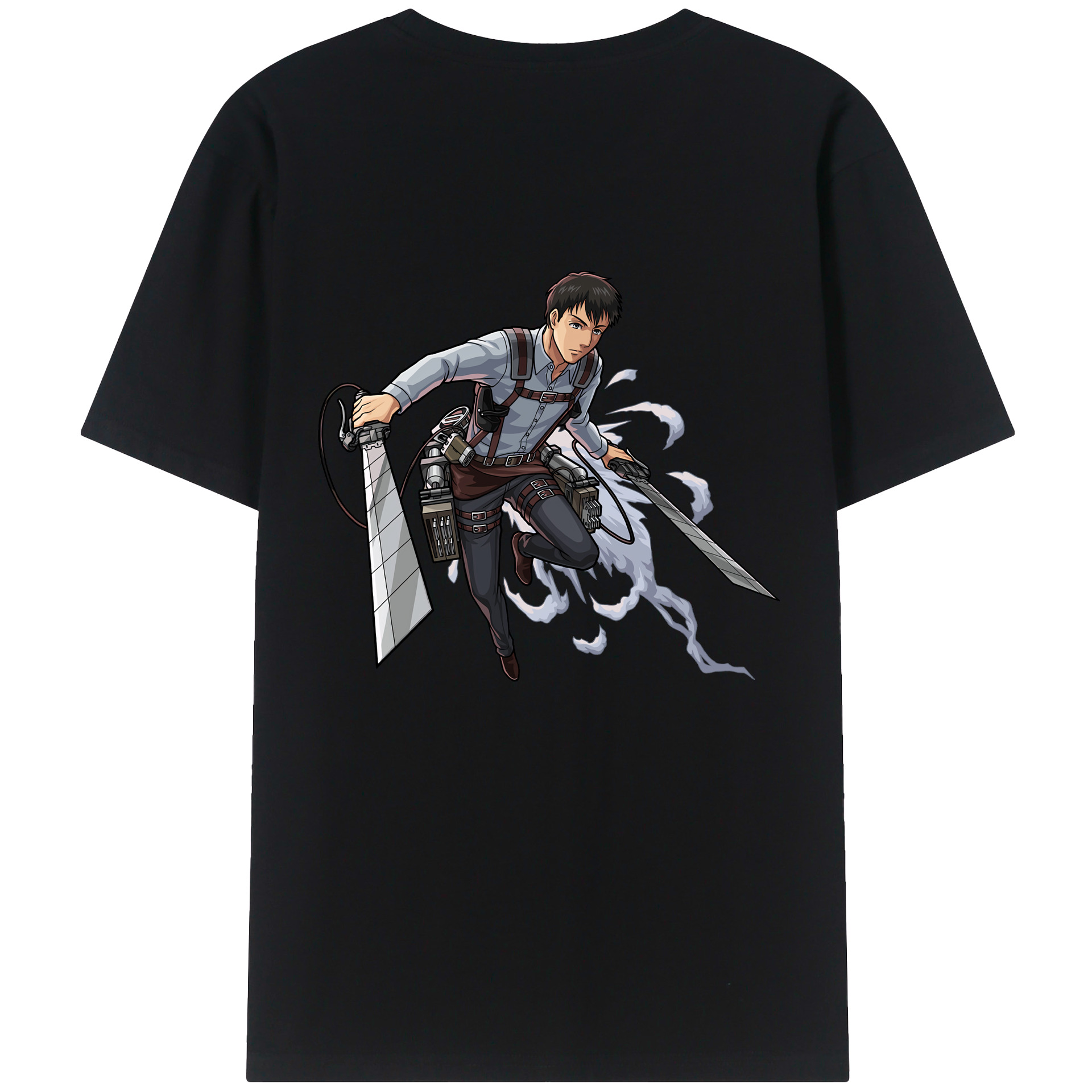 （画像用） 進撃の巨人 ベルトルト・フーバー Attack on Titan Bertholdt Hoover 綿100％半袖Tシャツ（背面プリント）