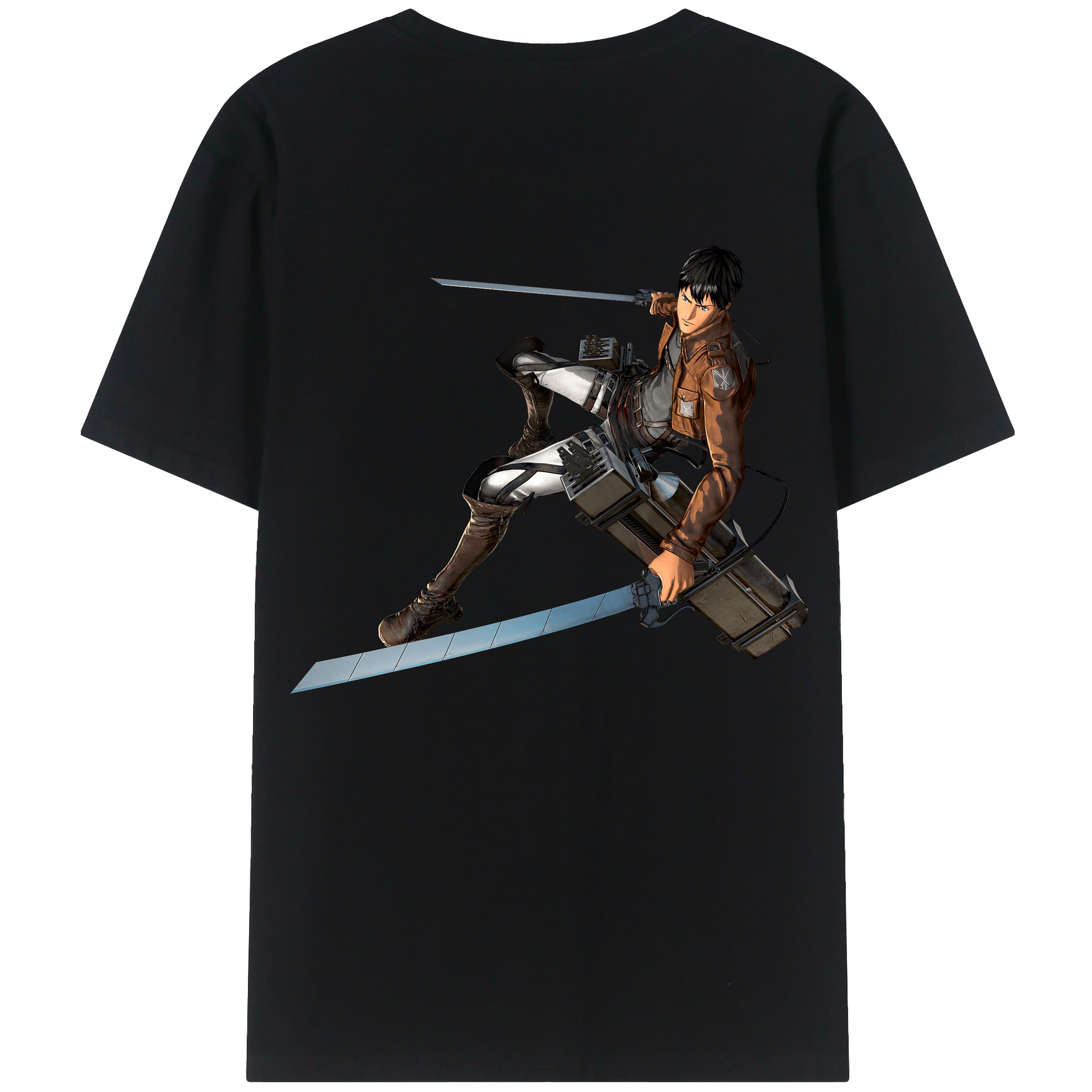 （画像用） 進撃の巨人 ベルトルト・フーバー Attack on Titan Bertholdt Hoover 綿100％半袖Tシャツ（背面プリント）