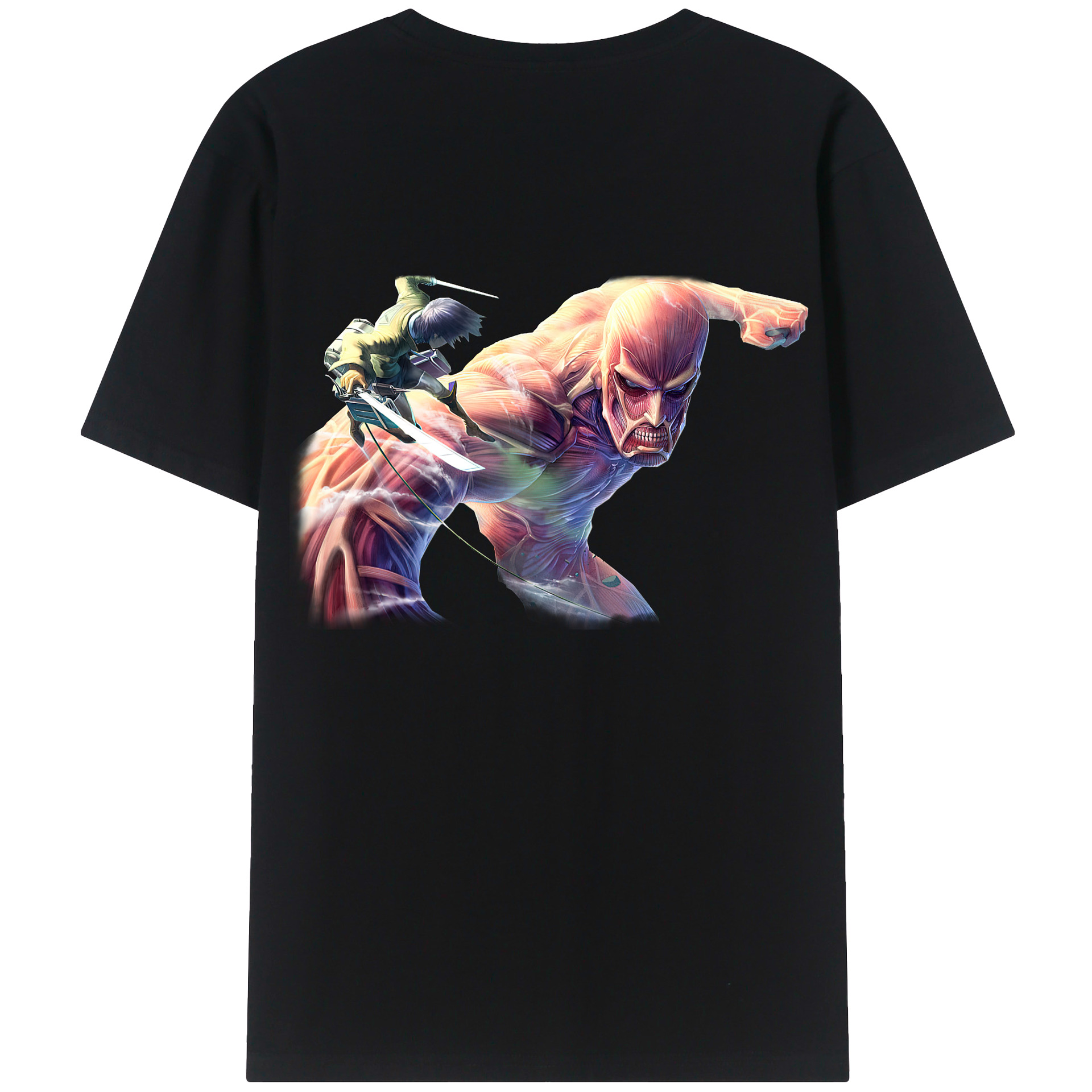 （画像用） 進撃の巨人 Attack on Titan 綿100％半袖Tシャツ（背面プリント）
