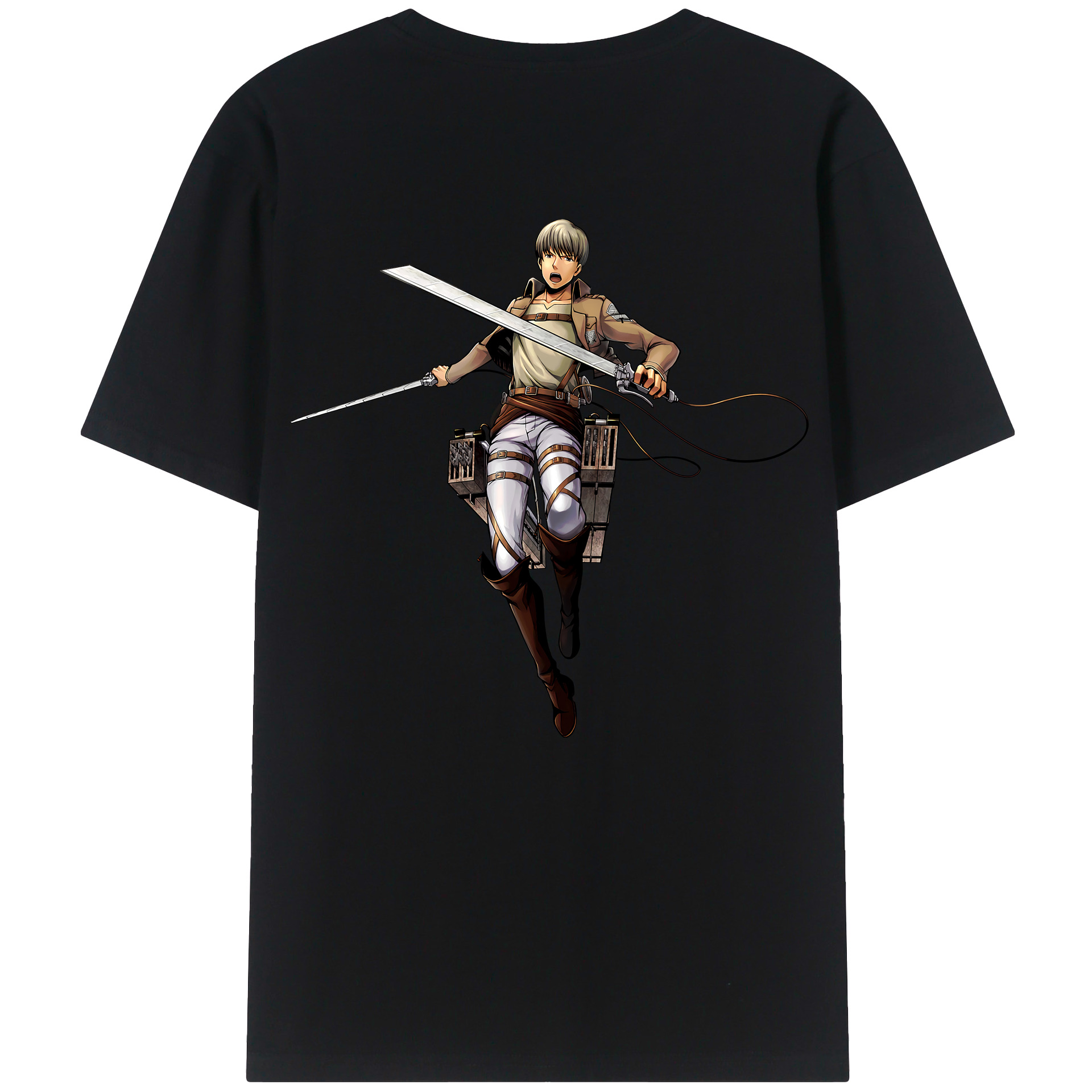（画像用） 進撃の巨人 Attack on Titan 綿100％半袖Tシャツ（背面プリント）
