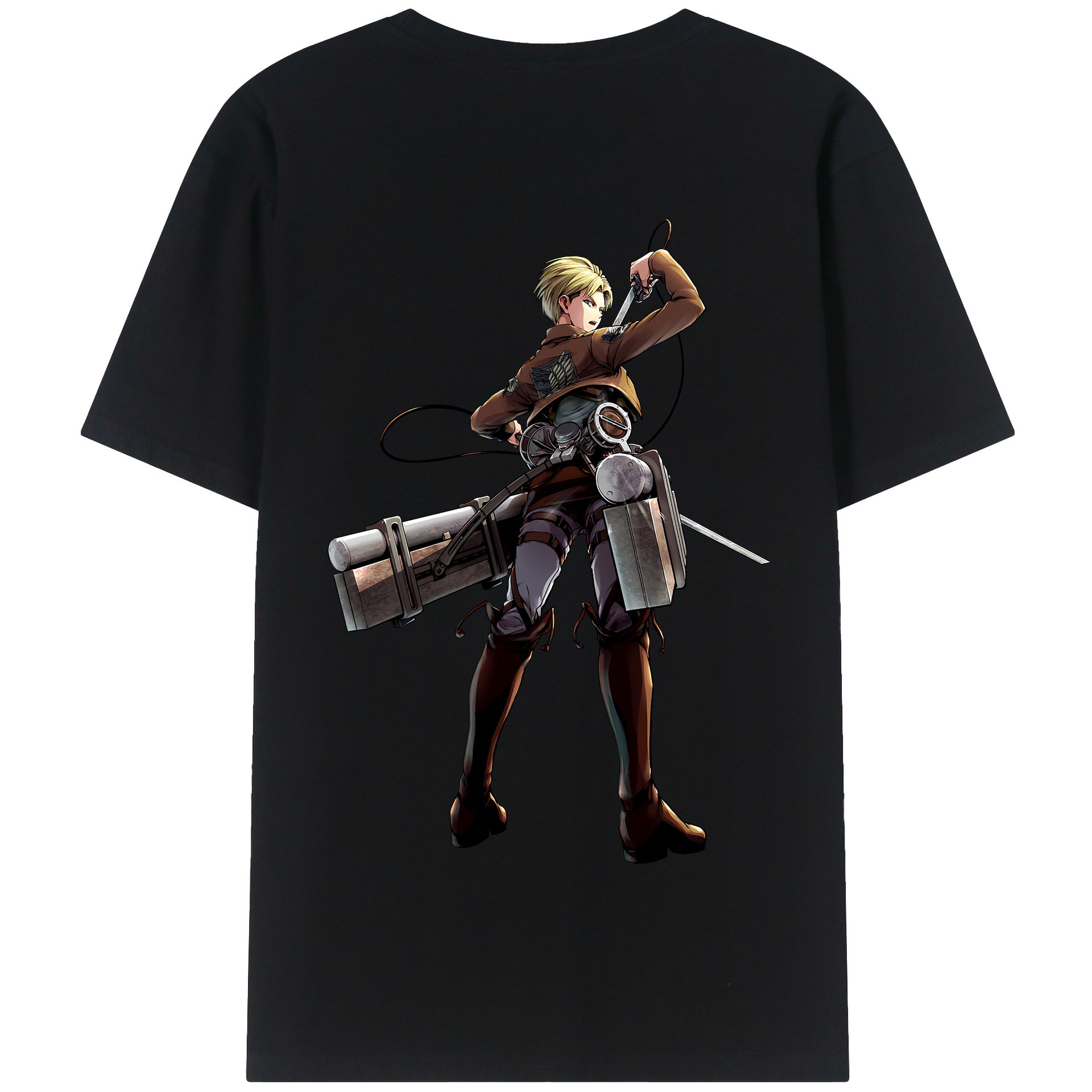 （画像用） 進撃の巨人 Attack on Titan 綿100％半袖Tシャツ（背面プリント）