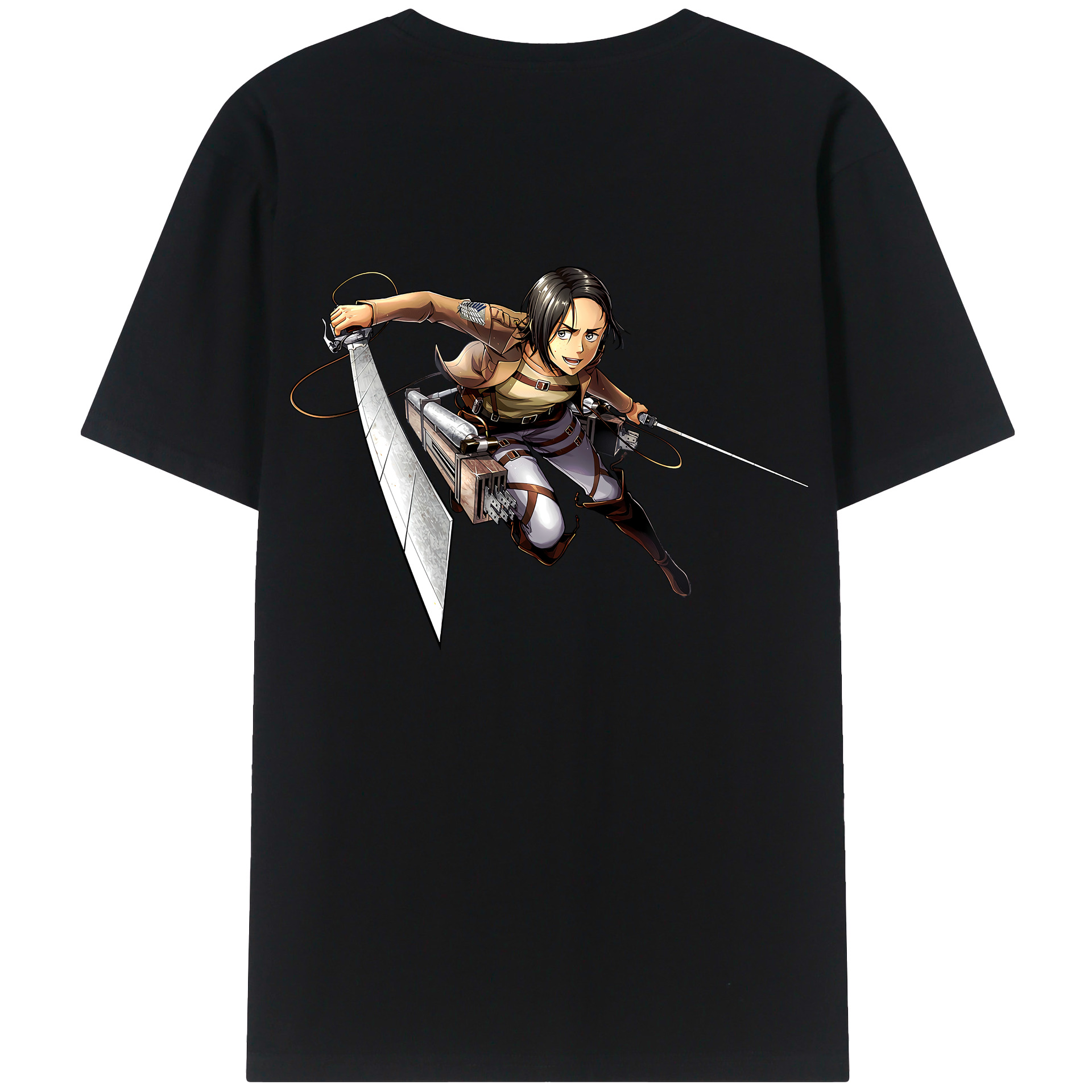 （画像用） 進撃の巨人 Attack on Titan 綿100％半袖Tシャツ（背面プリント）