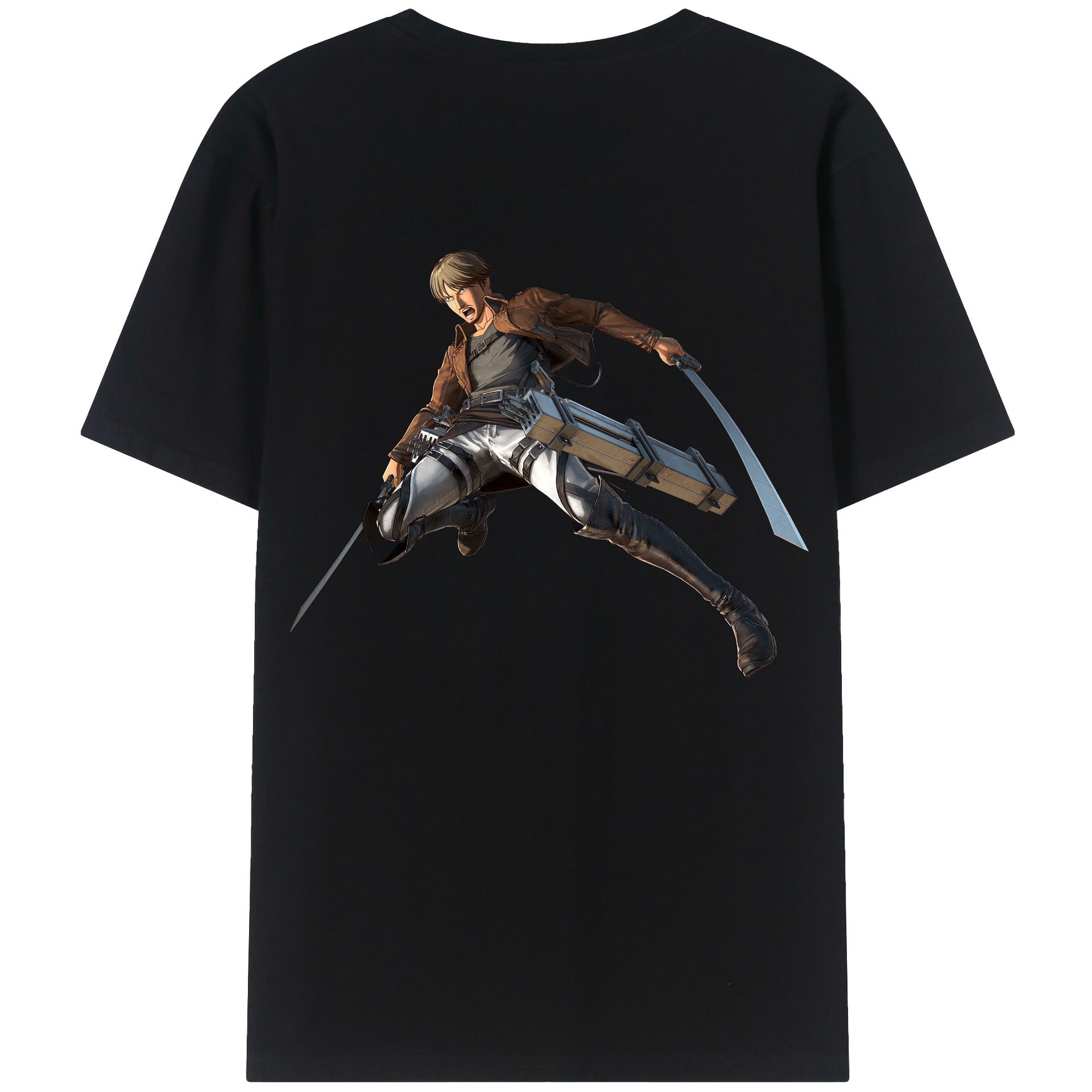 （画像用） 進撃の巨人 Attack on Titan 綿100％半袖Tシャツ（背面プリント）