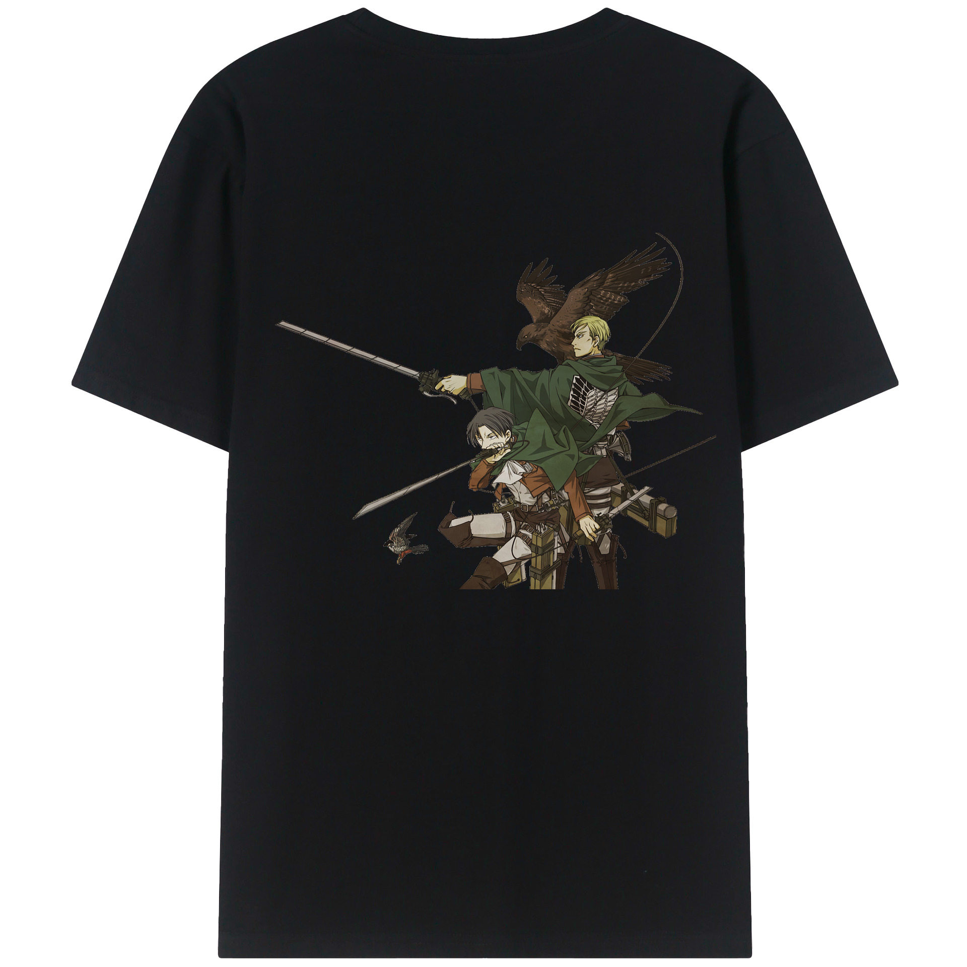 （画像用） 進撃の巨人 Attack on Titan 綿100％半袖Tシャツ（背面プリント）
