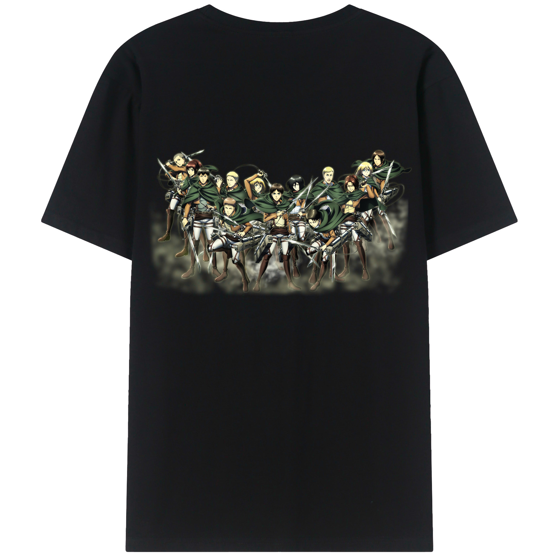 （画像用） 進撃の巨人 Attack on Titan 綿100％半袖Tシャツ（背面プリント）