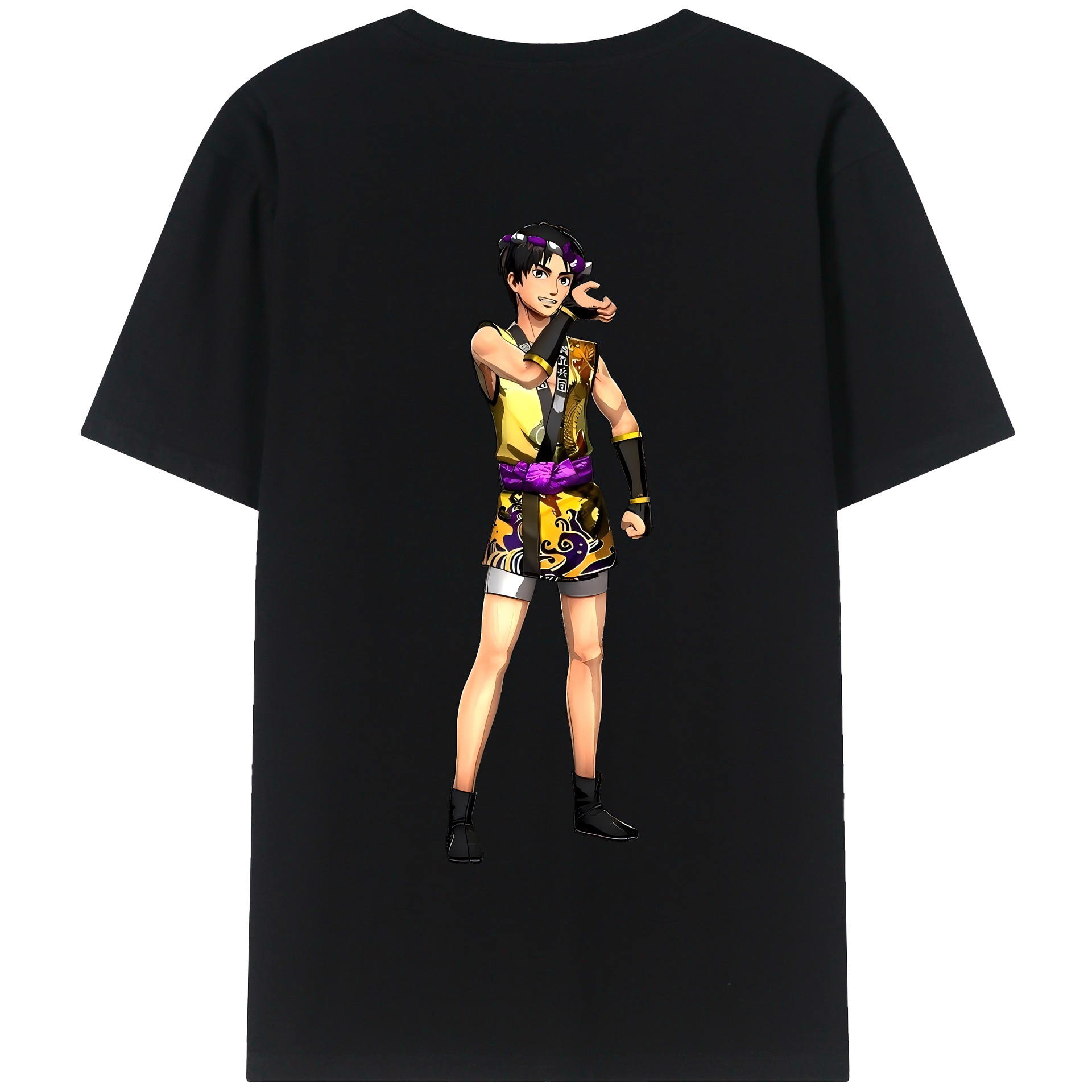 （画像用） 進撃の巨人 リヴァイ·アッカーマン Attack on Titan Levi Ackerman 綿100％半袖Tシャツ（背面プリント）
