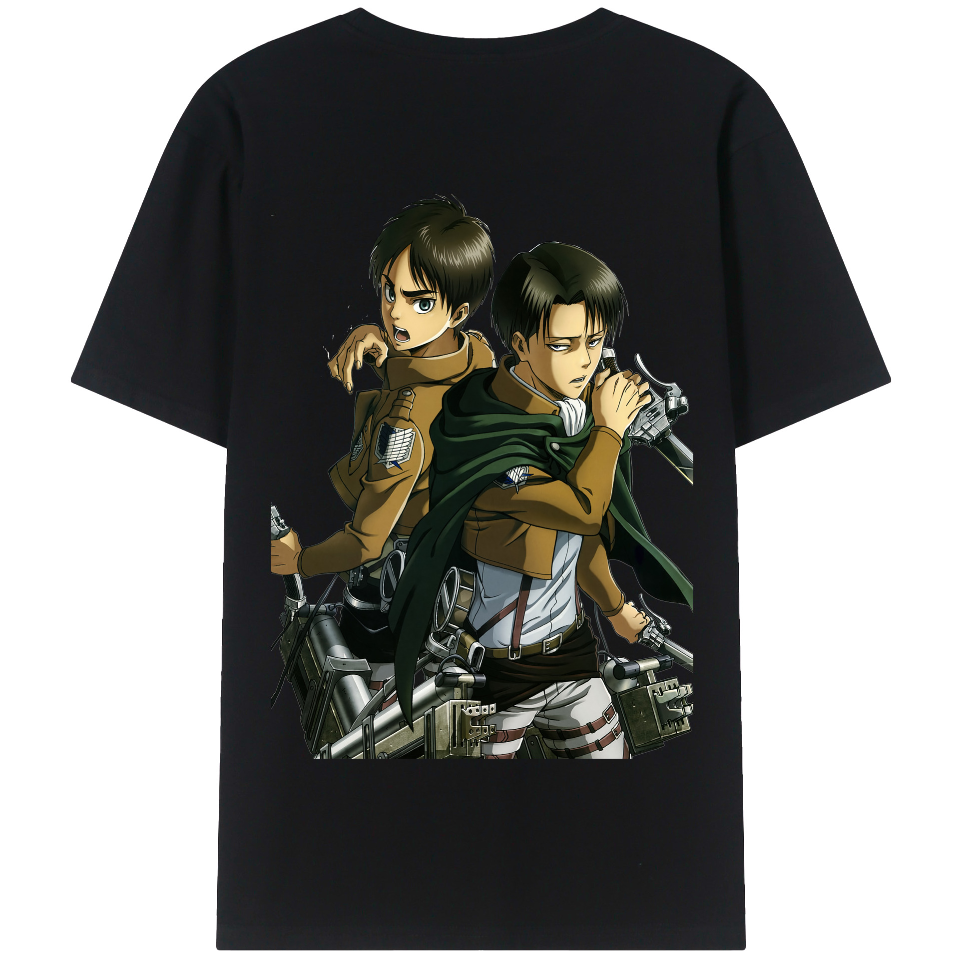 （画像用） 進撃の巨人 リヴァイ·アッカーマン Attack on Titan Levi Ackerman 綿100％半袖Tシャツ（背面プリント）