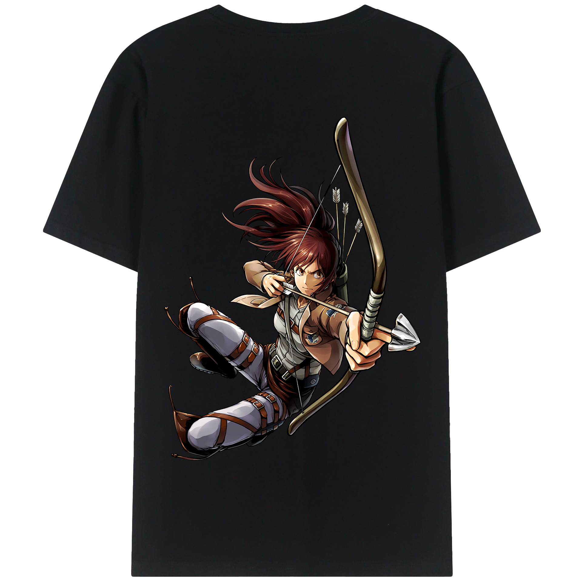 （画像用） 進撃の巨人 サシャ·ブラウス Attack on Titan Sasha Blaus 綿100％半袖Tシャツ（背面プリント）
