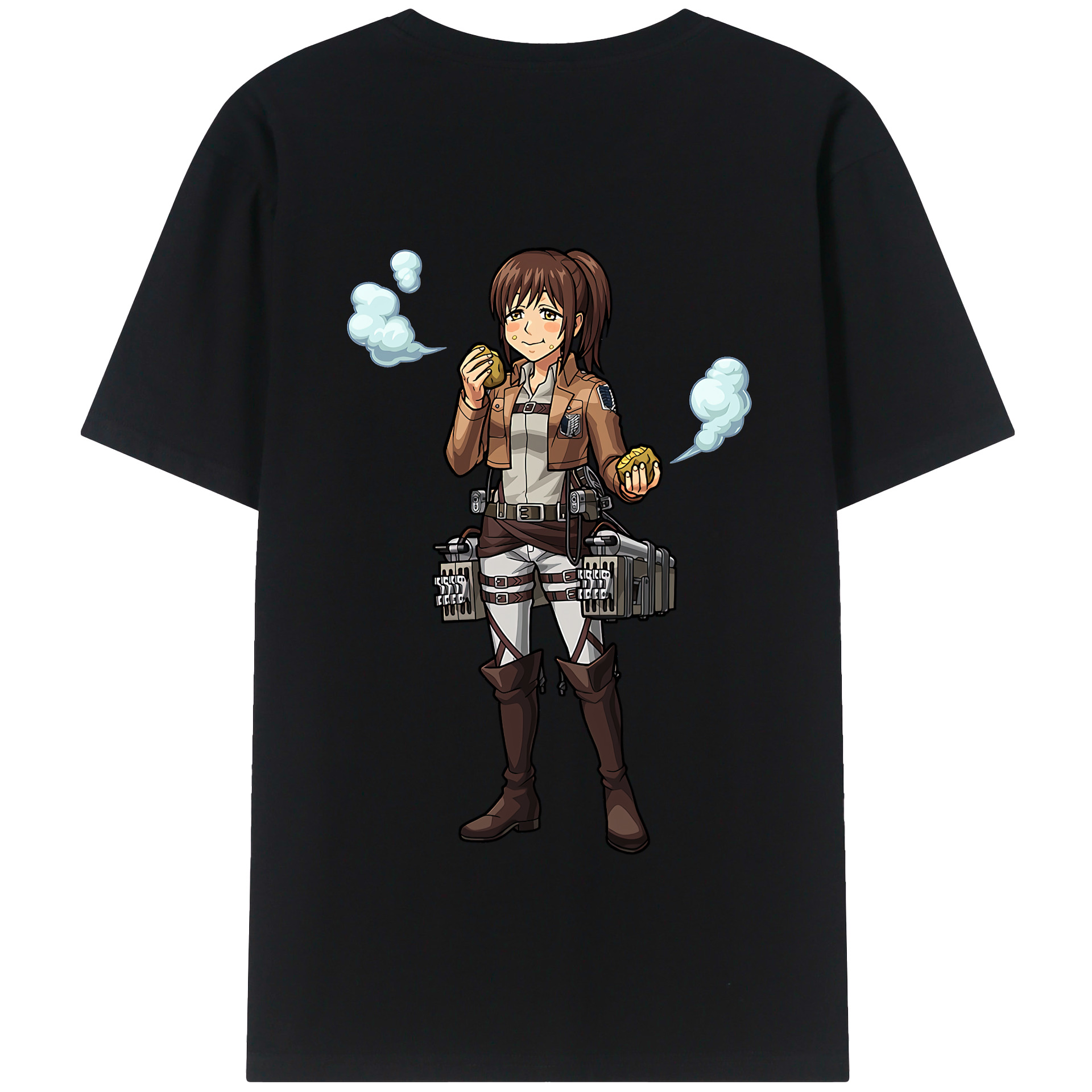 （画像用） 進撃の巨人 サシャ·ブラウス Attack on Titan Sasha Blaus 綿100％半袖Tシャツ（背面プリント）