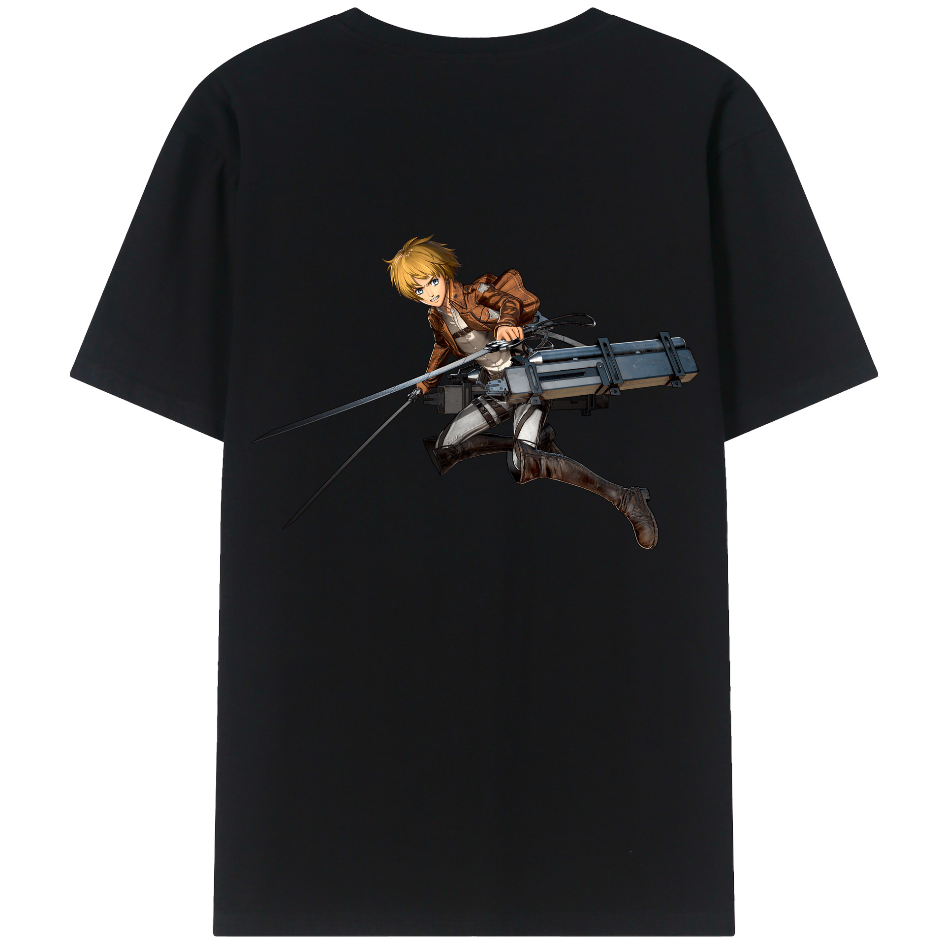 （画像用） 進撃の巨人 アルミン·アルレルト Attack on Titan Armin Arlert 綿100％半袖Tシャツ（背面プリント）