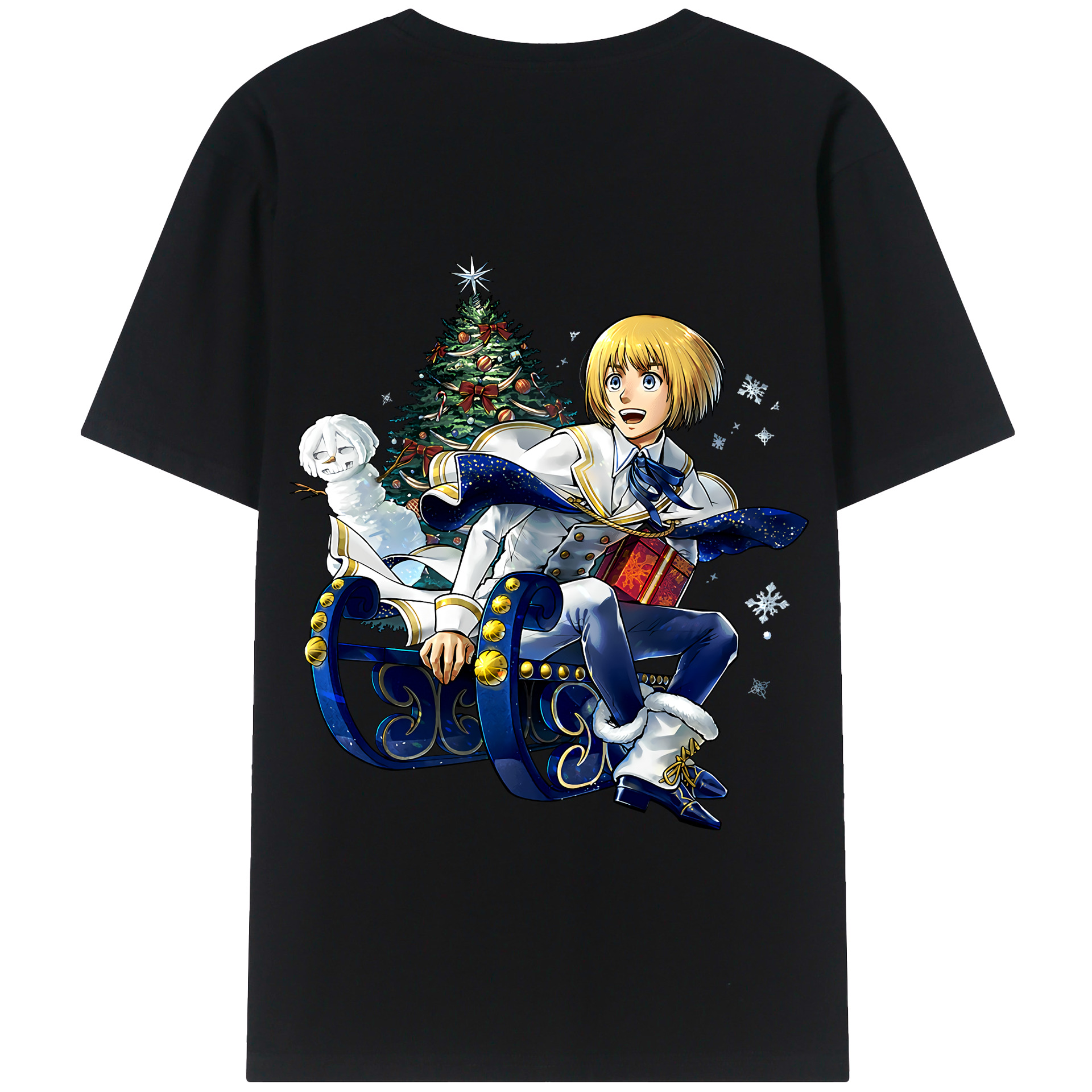 （画像用） 進撃の巨人 アルミン·アルレルト Attack on Titan Armin Arlert 綿100％半袖Tシャツ（背面プリント）