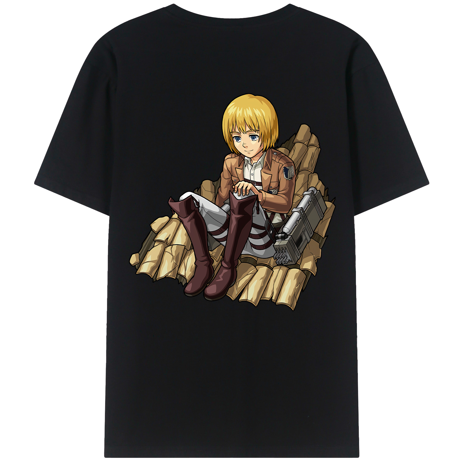 （画像用） 進撃の巨人 アルミン·アルレルト Attack on Titan Armin Arlert 綿100％半袖Tシャツ（背面プリント）