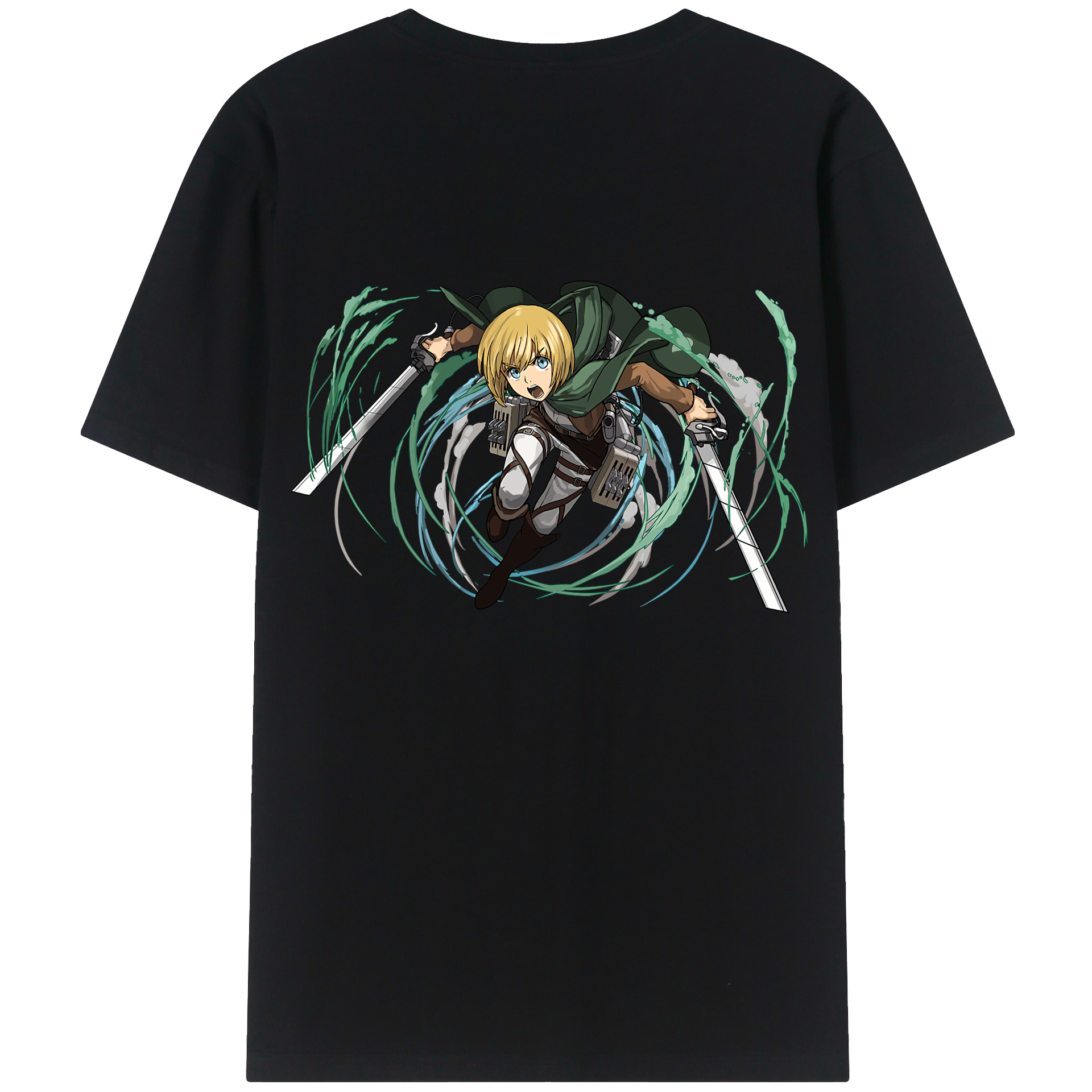 （画像用） 進撃の巨人 アルミン·アルレルト Attack on Titan Armin Arlert 綿100％半袖Tシャツ（背面プリント）